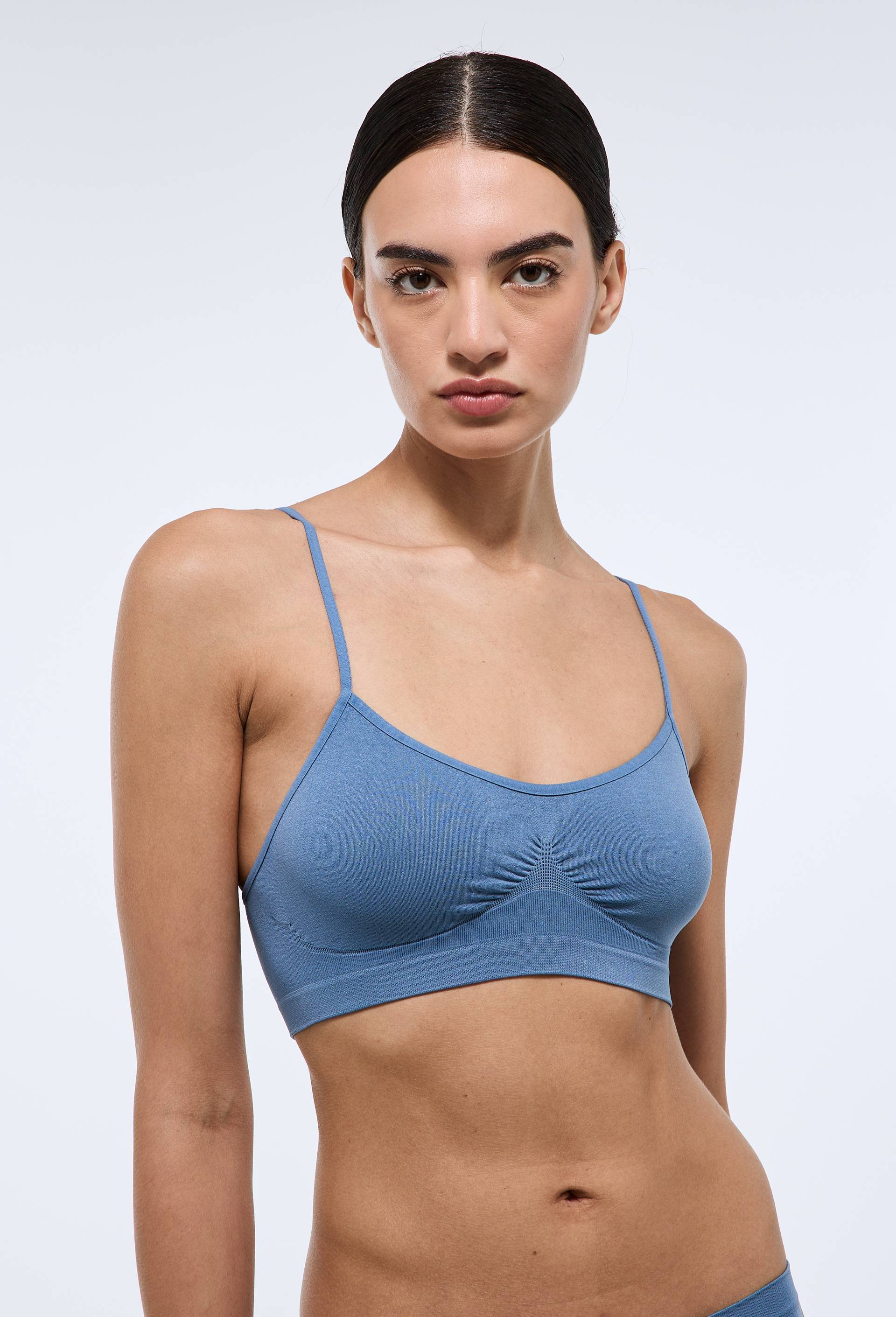 Brassi&egrave;re MIA sans coutures, Bleu, large image number 0