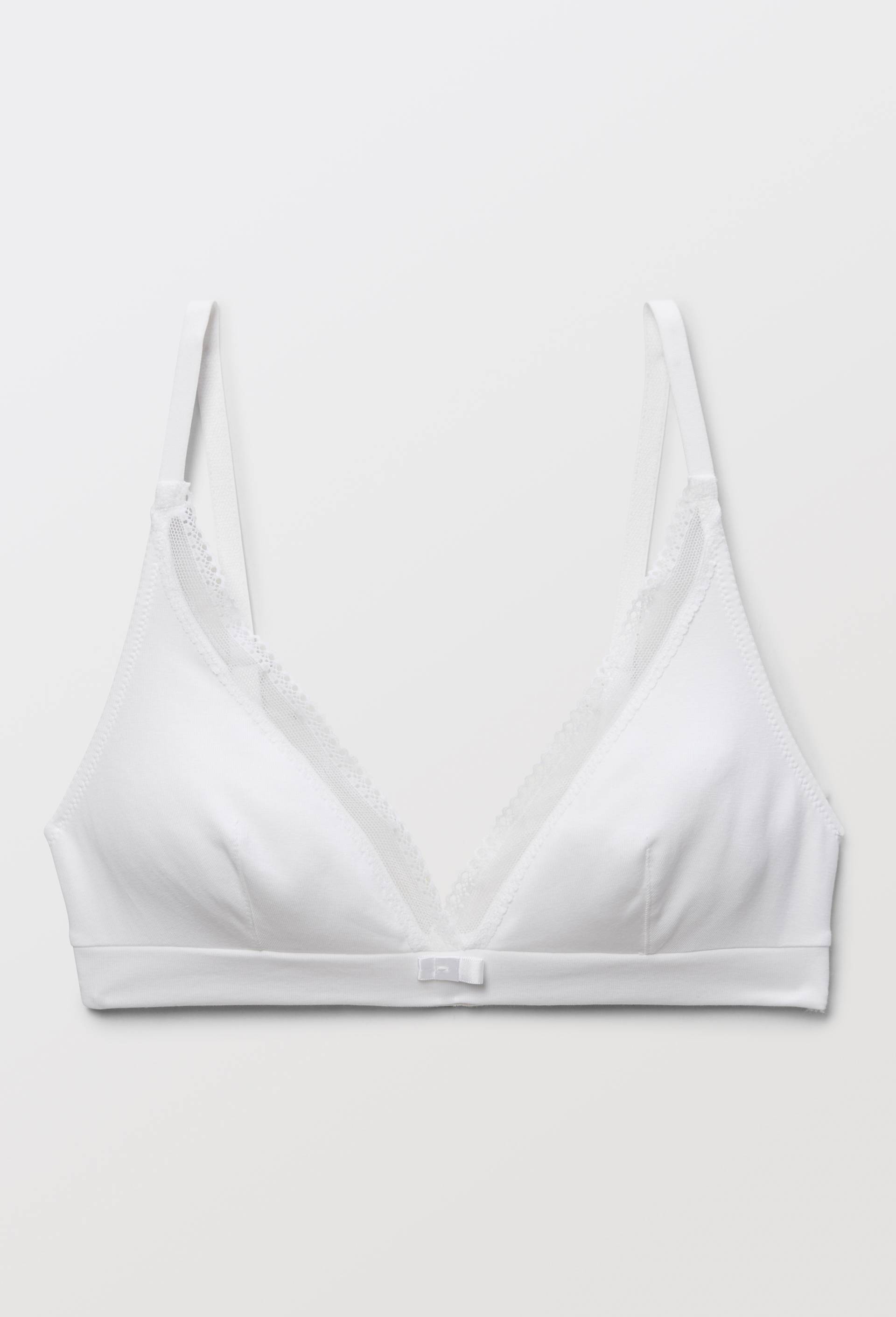 Soutien-gorge triangle foulard DIANE contenant du coton BIO GOTS, Blanc, large image number 2