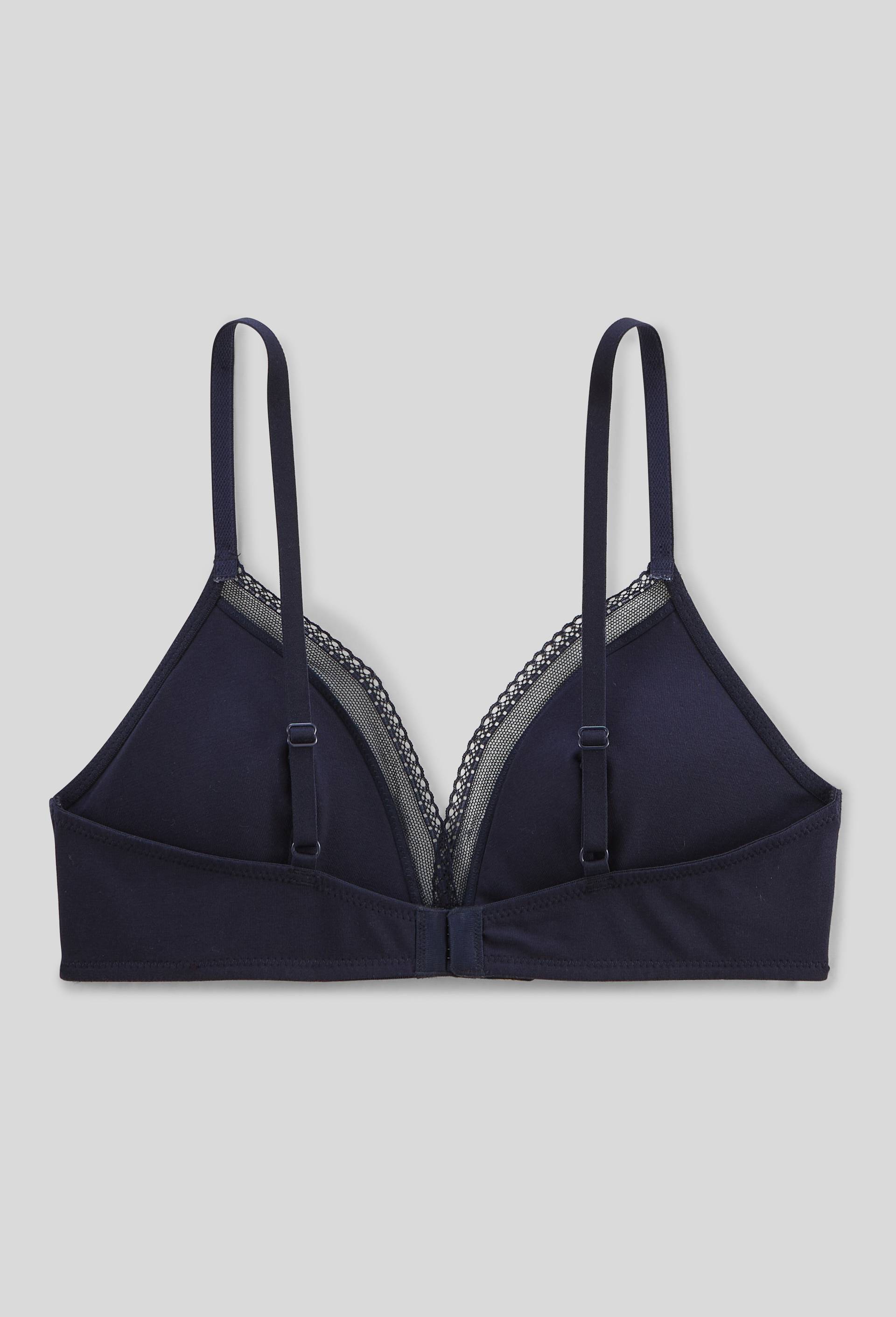 Soutien-gorge triangle padd&eacute; DIANE contenant du coton BIO GOTS, Bleu fonc&eacute;, large image number 1