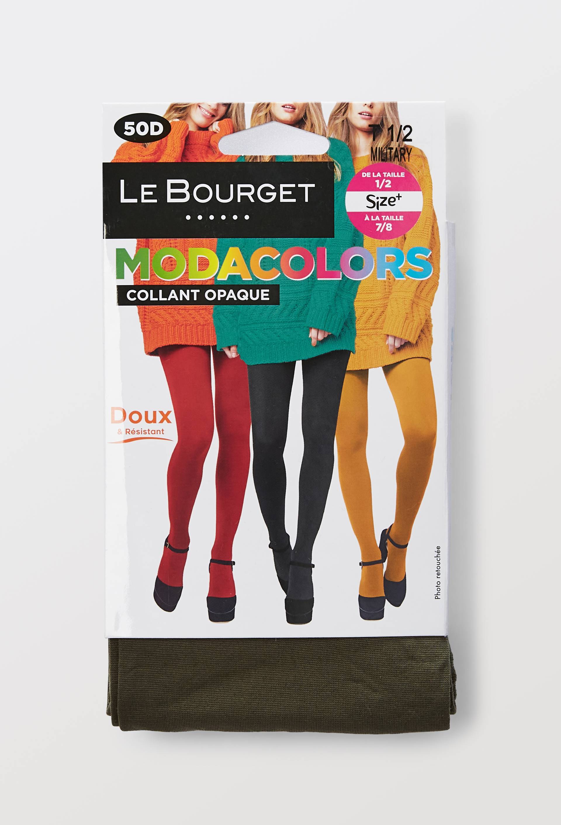 Collant opaque COLORS Le Bourget, Vert fonc&eacute;, large image number 1