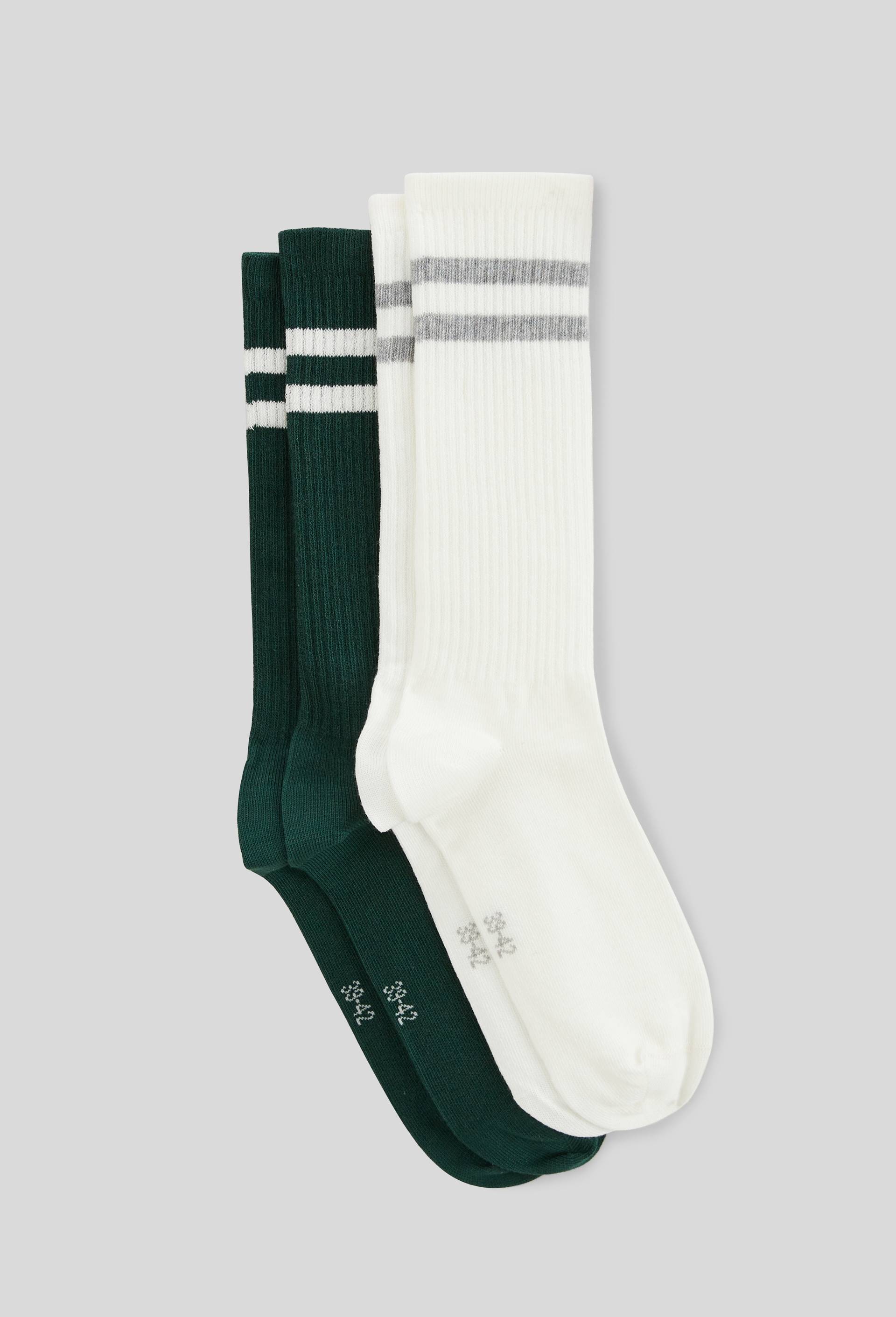 Lot de 2 paires de chaussettes sport fantaisie, Vert, large image number 0