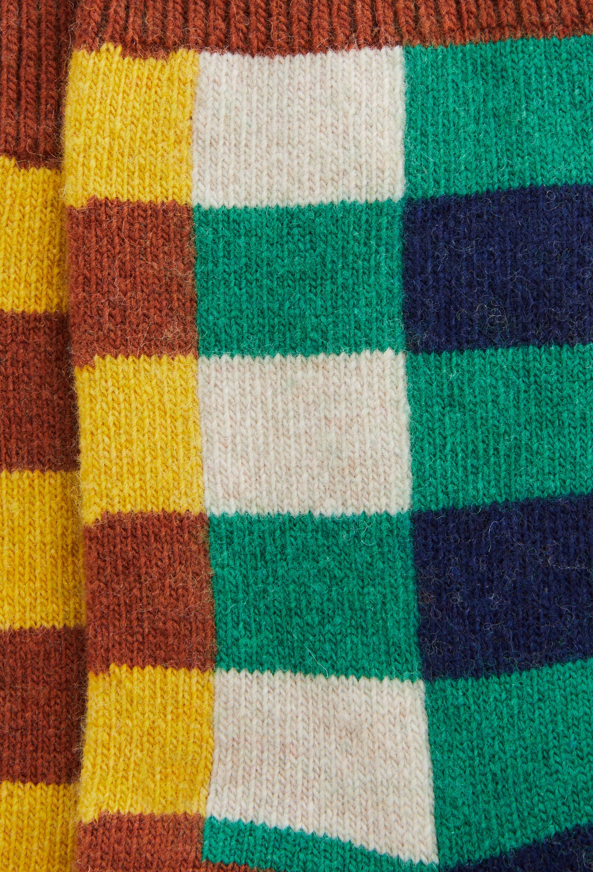 Paire de chaussettes fantaisie g&eacute;om&eacute;trique contenant du cachemire MONOPRIX, Vert clair, large image number 1