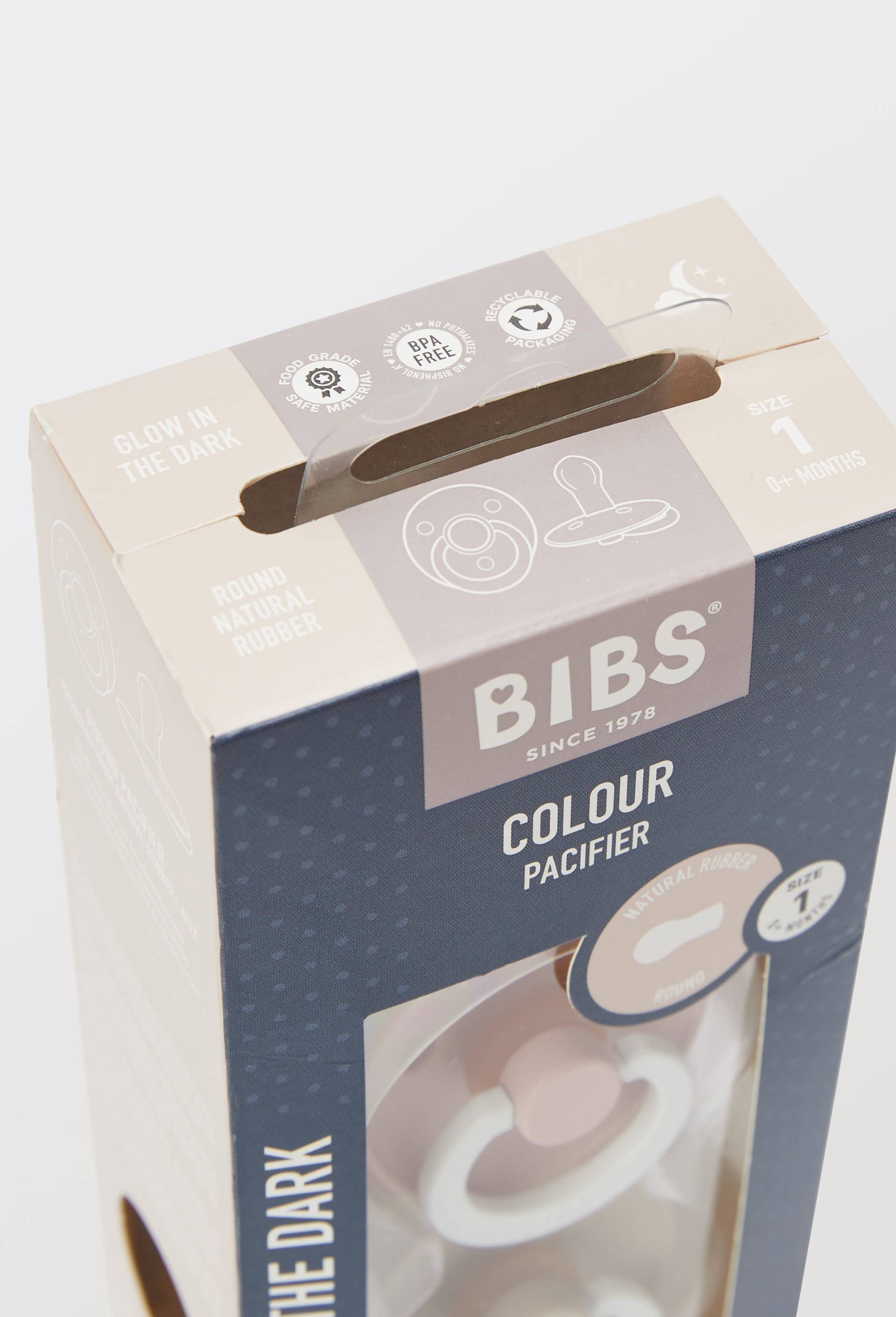 Pack de 2 sucettes Colour Caoutchouc phosphorescente 0-6mois, Rose, large image number 1