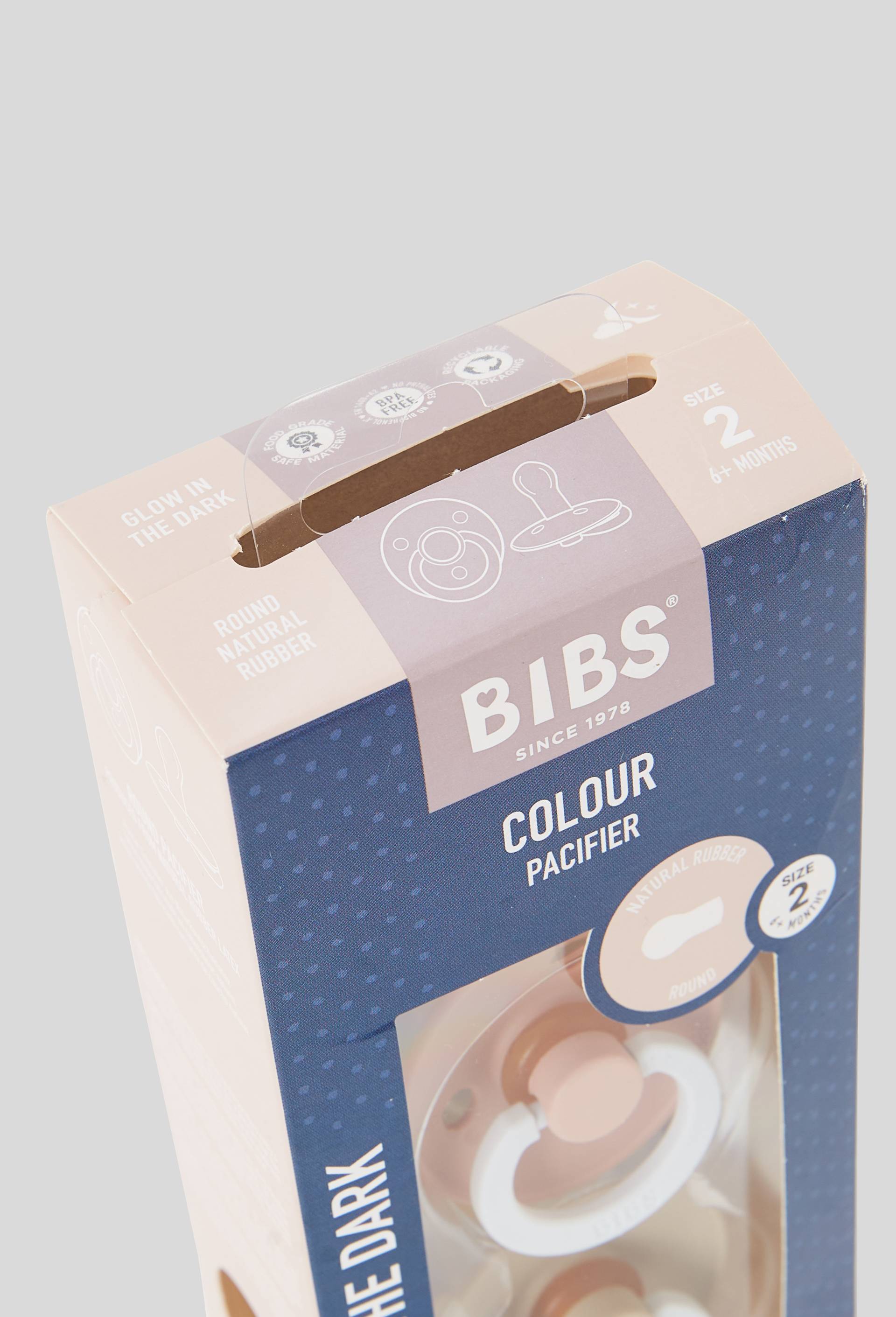 Pack de 2 sucettes Colour Caoutchouc phosphorescente 6 -18mois, Rose clair, large image number 1