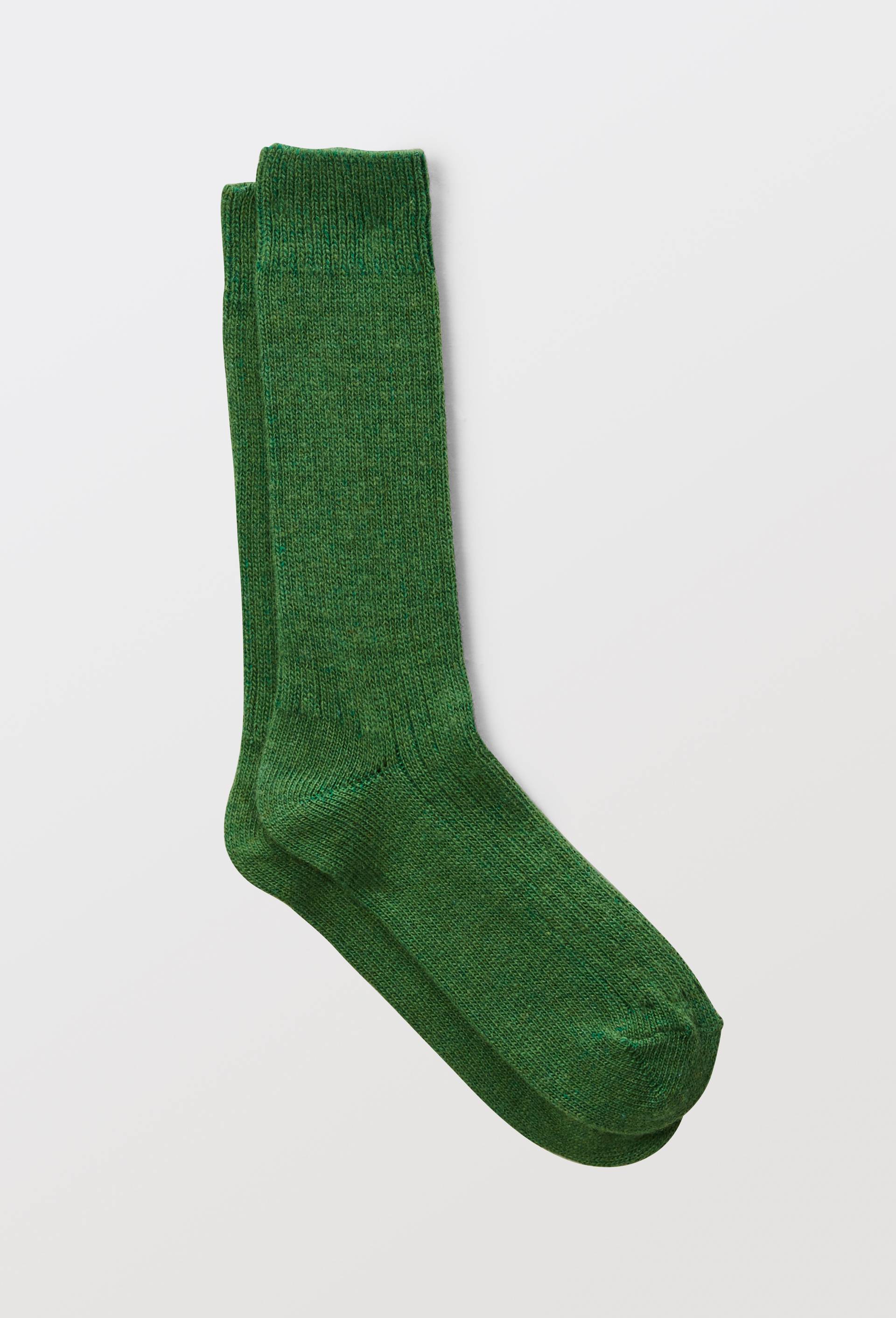 Paire de chaussettes contenant du cachemire Monoprix, Vert fonc&eacute;, large image number 0