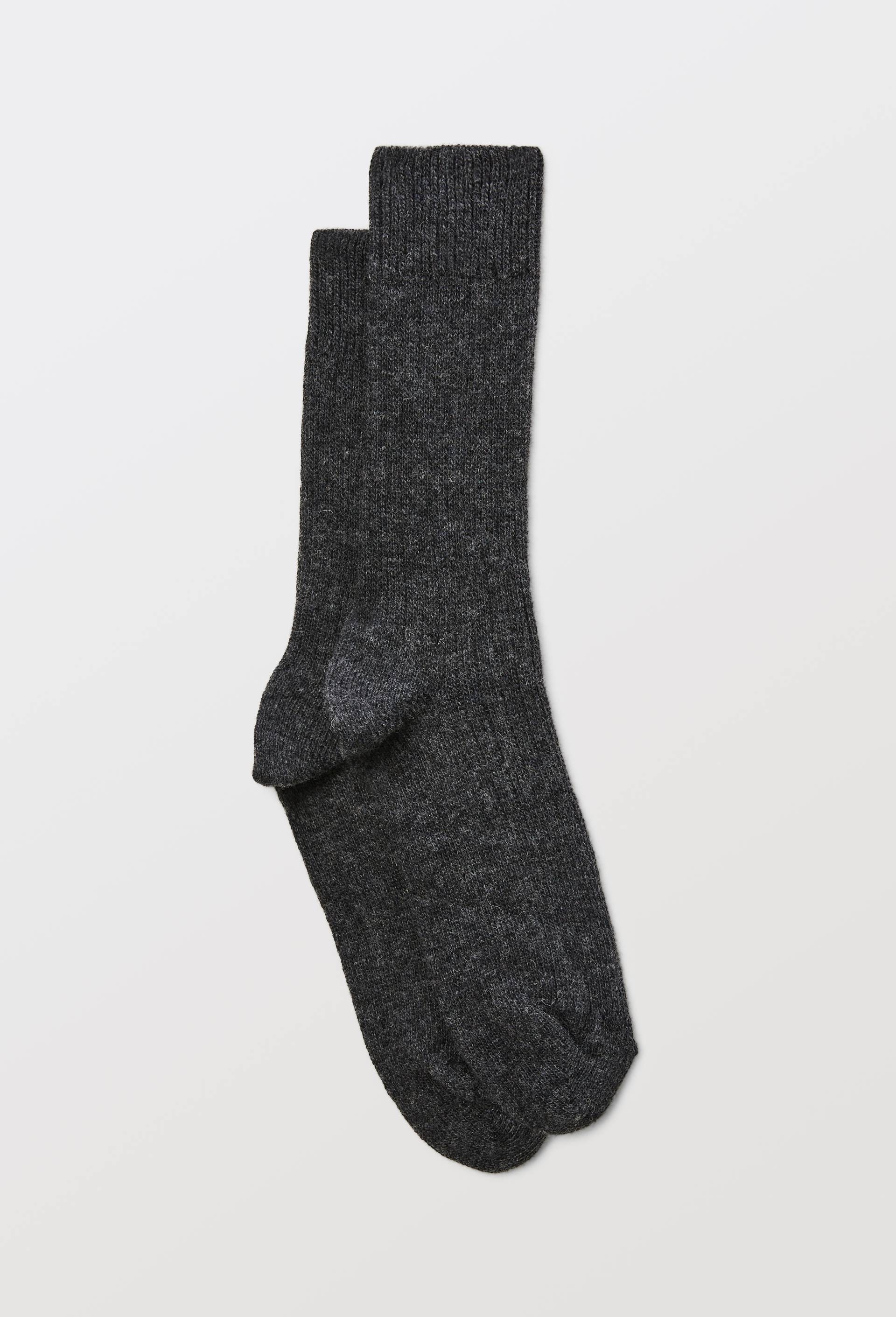 Paire de chaussettes contenant du cachemire Monoprix, Gris fonc&eacute;, large image number 1.0