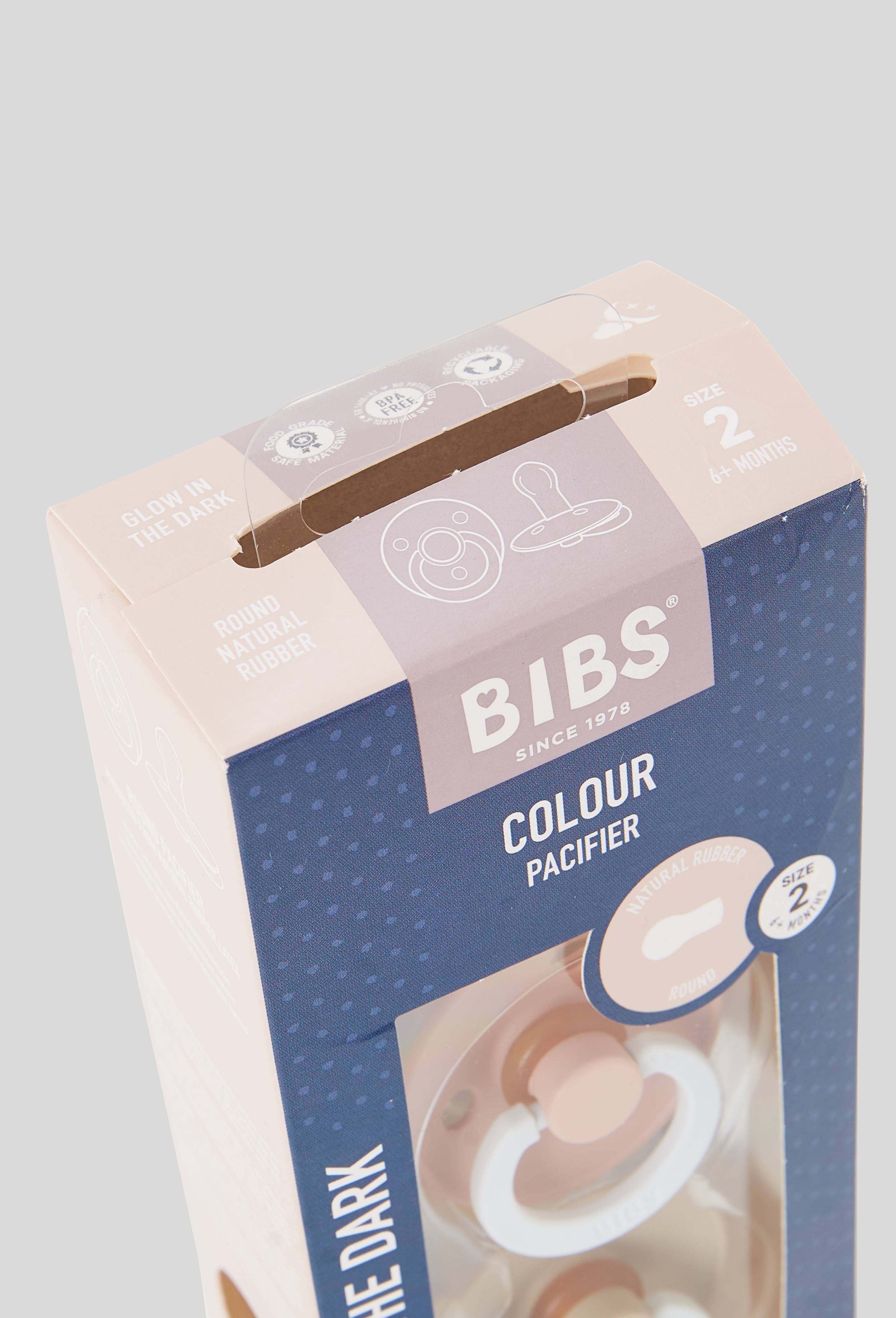 Pack de 2 sucettes Colour Caoutchouc phosphorescente 18 et + mois, Rose clair, large image number 2