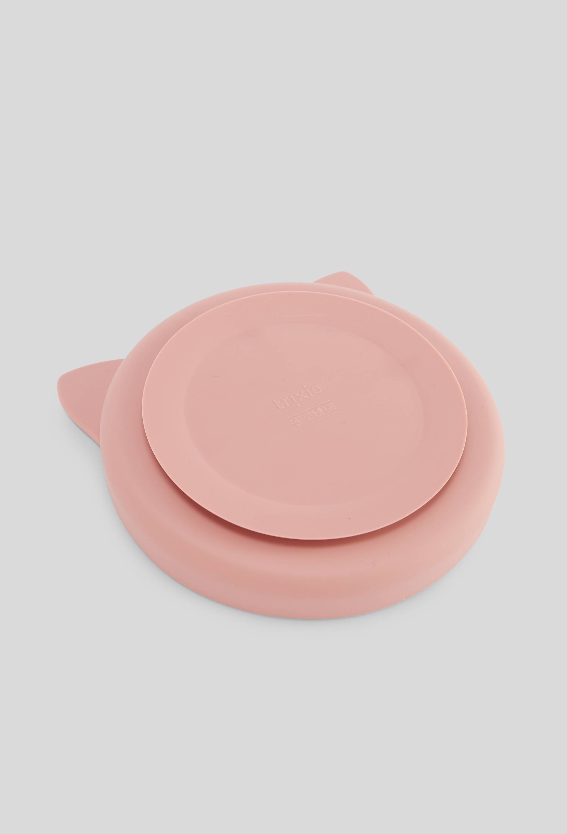 Assiette &agrave; compartiments en silicone, Rose clair, large image number 1