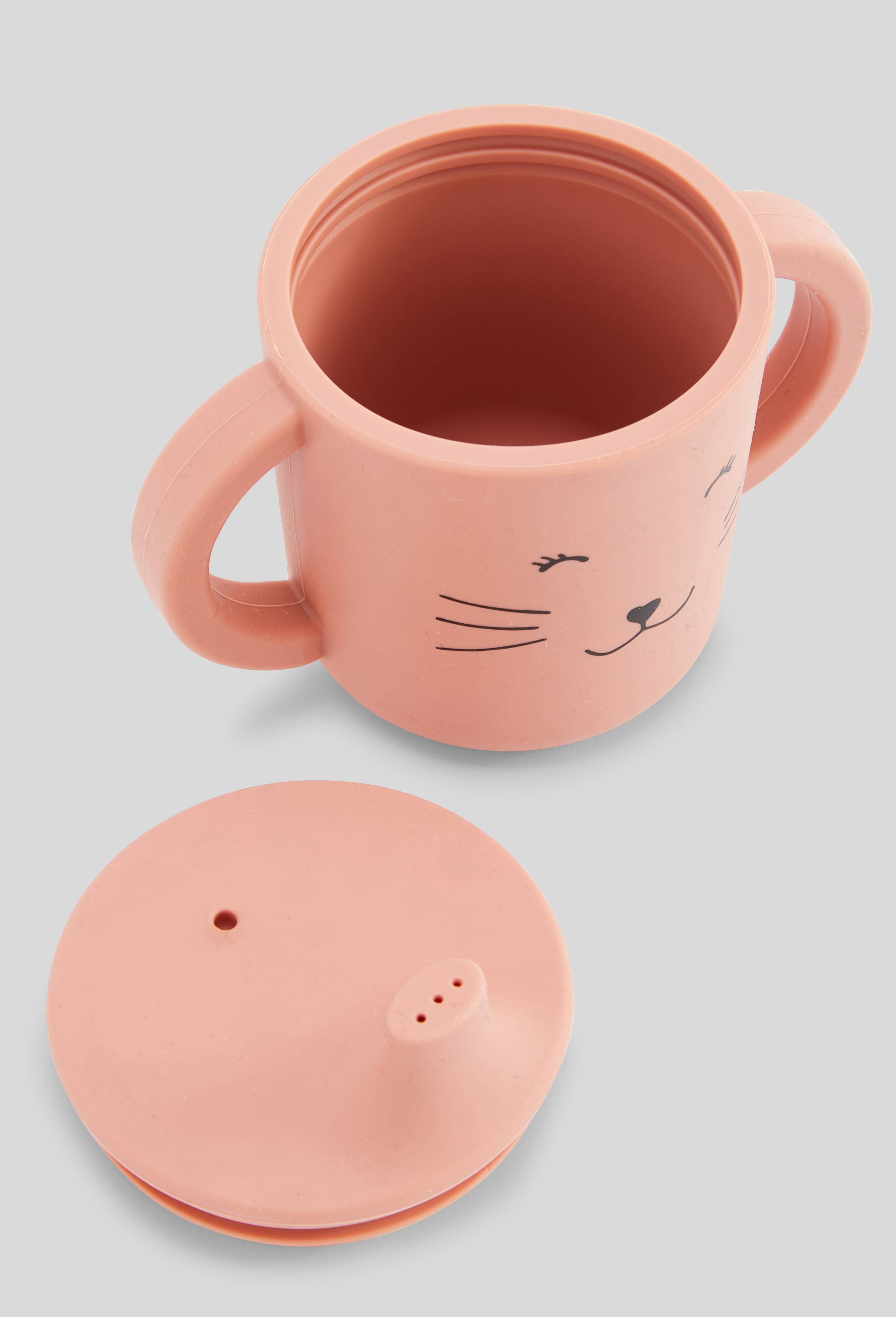 Tasse d'apprentissage en silicone, Rose clair, large image number 1