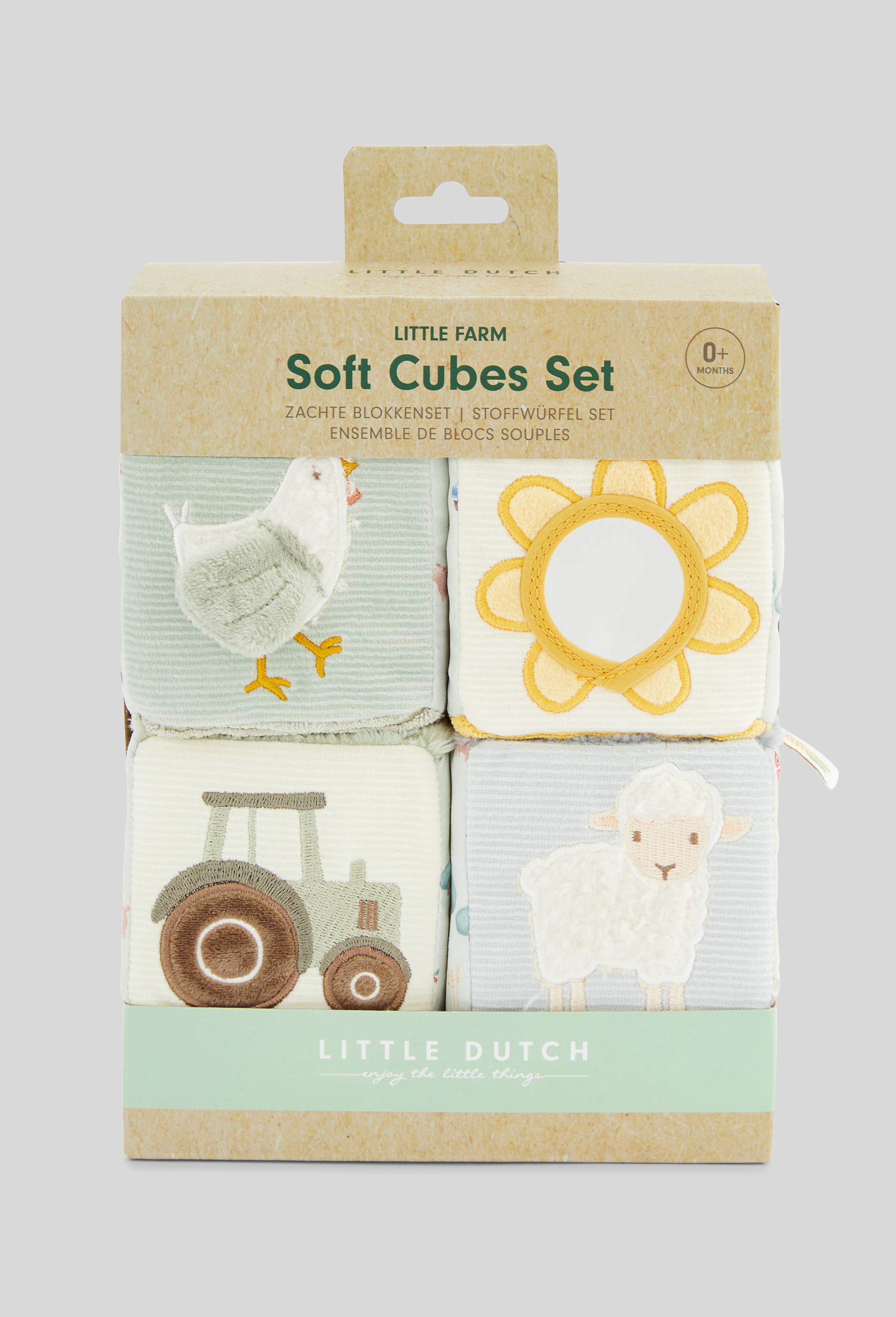 Lot de 4 Cubes Doux Little Farm, Multicolore, large image number 1