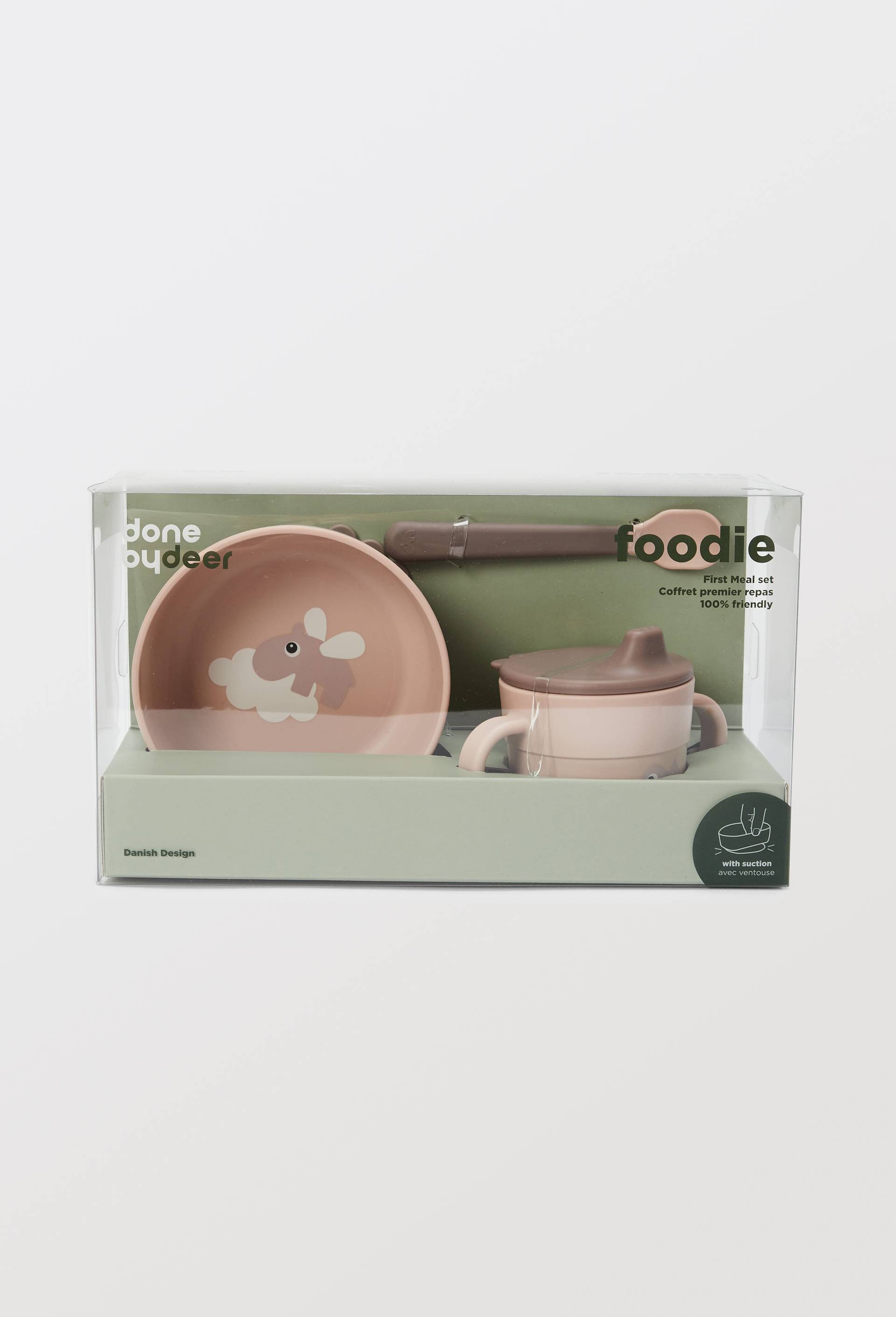 Coffret Repas 3 pi&egrave;ces Foodie, Happy Clouds, Rose clair, swatch image