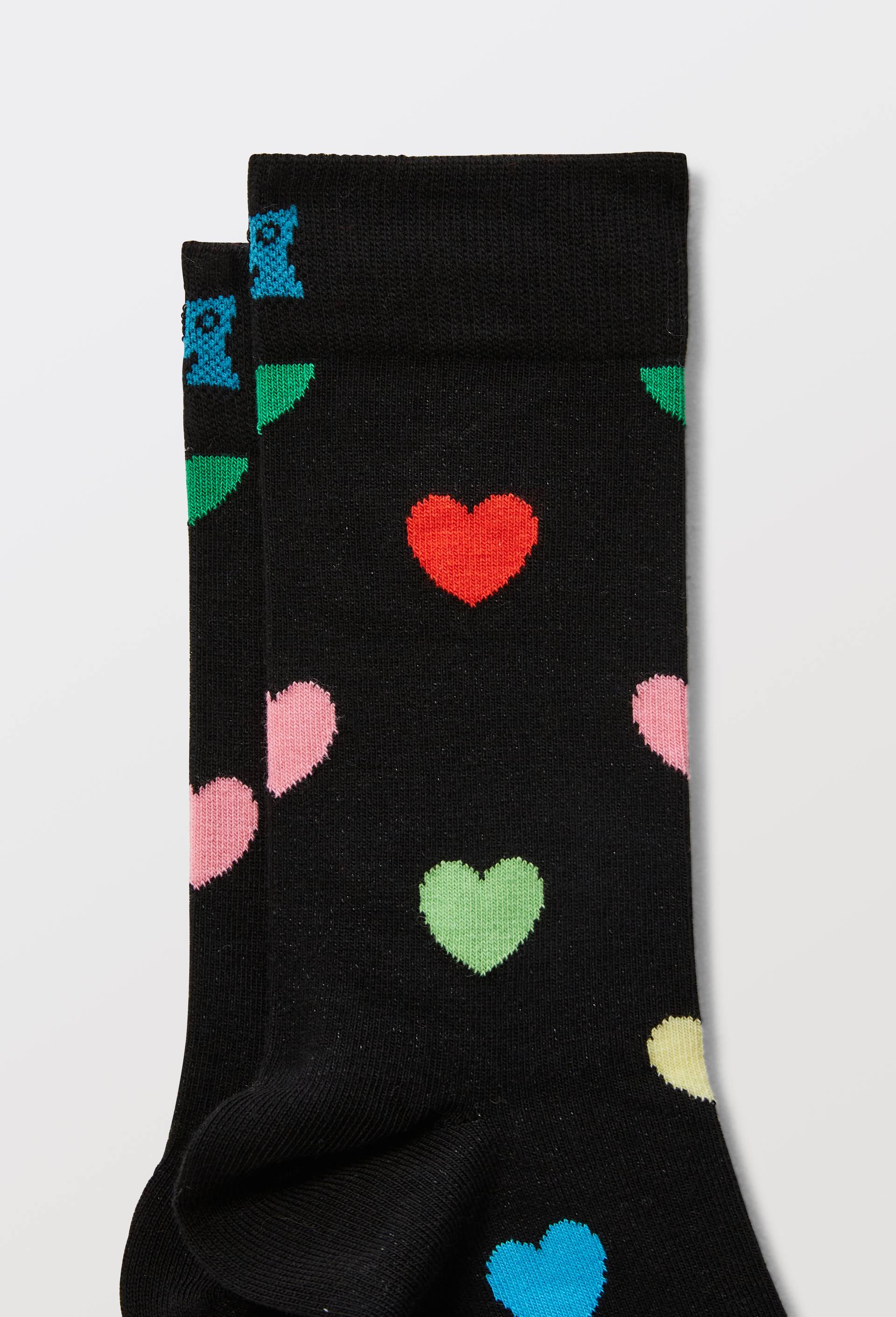 Paire de chaussettes en coton fantaisie Happy Socks, Noir, large image number 2.0