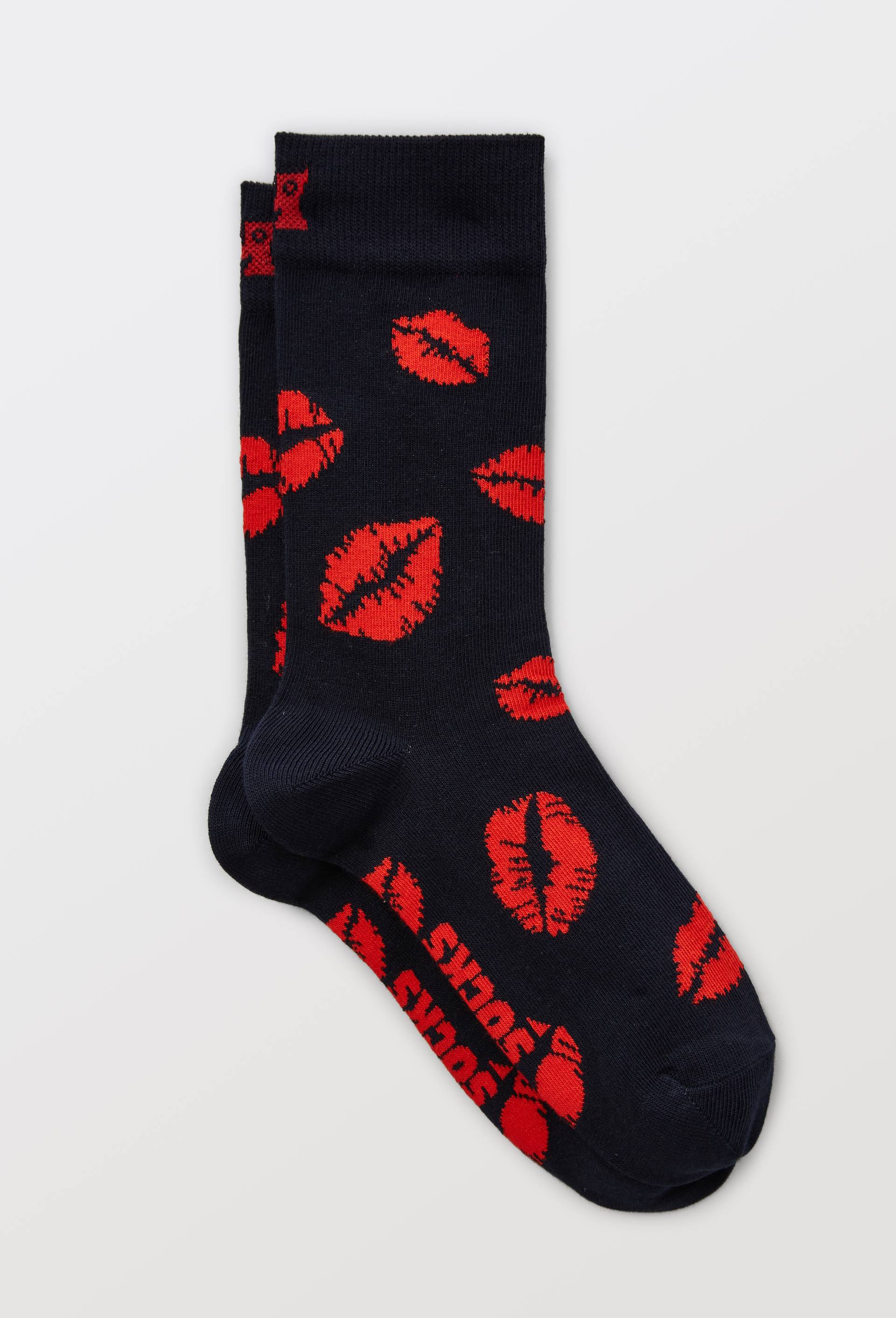 Paire de chaussettes en coton fantaisie Happy Socks, Bleu fonc&eacute;, large image number 0
