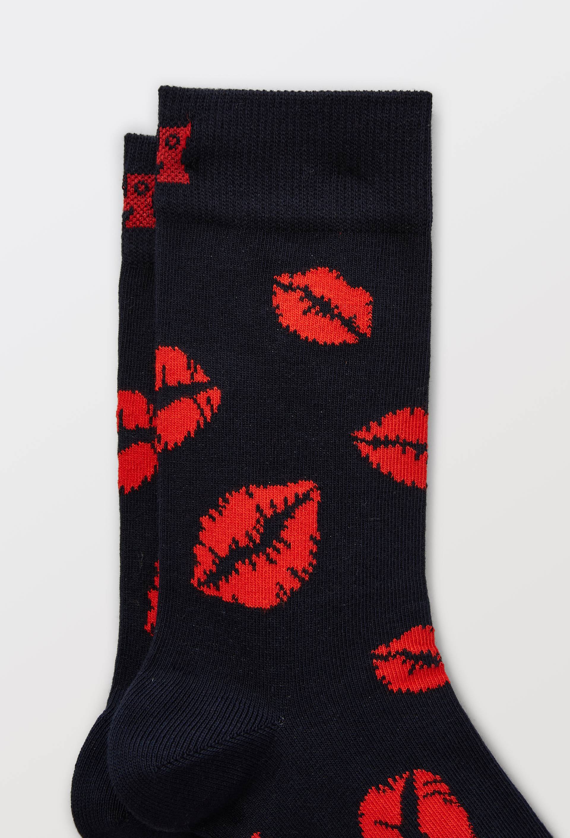 Paire de chaussettes en coton fantaisie Happy Socks, Bleu fonc&eacute;, large image number 1.0