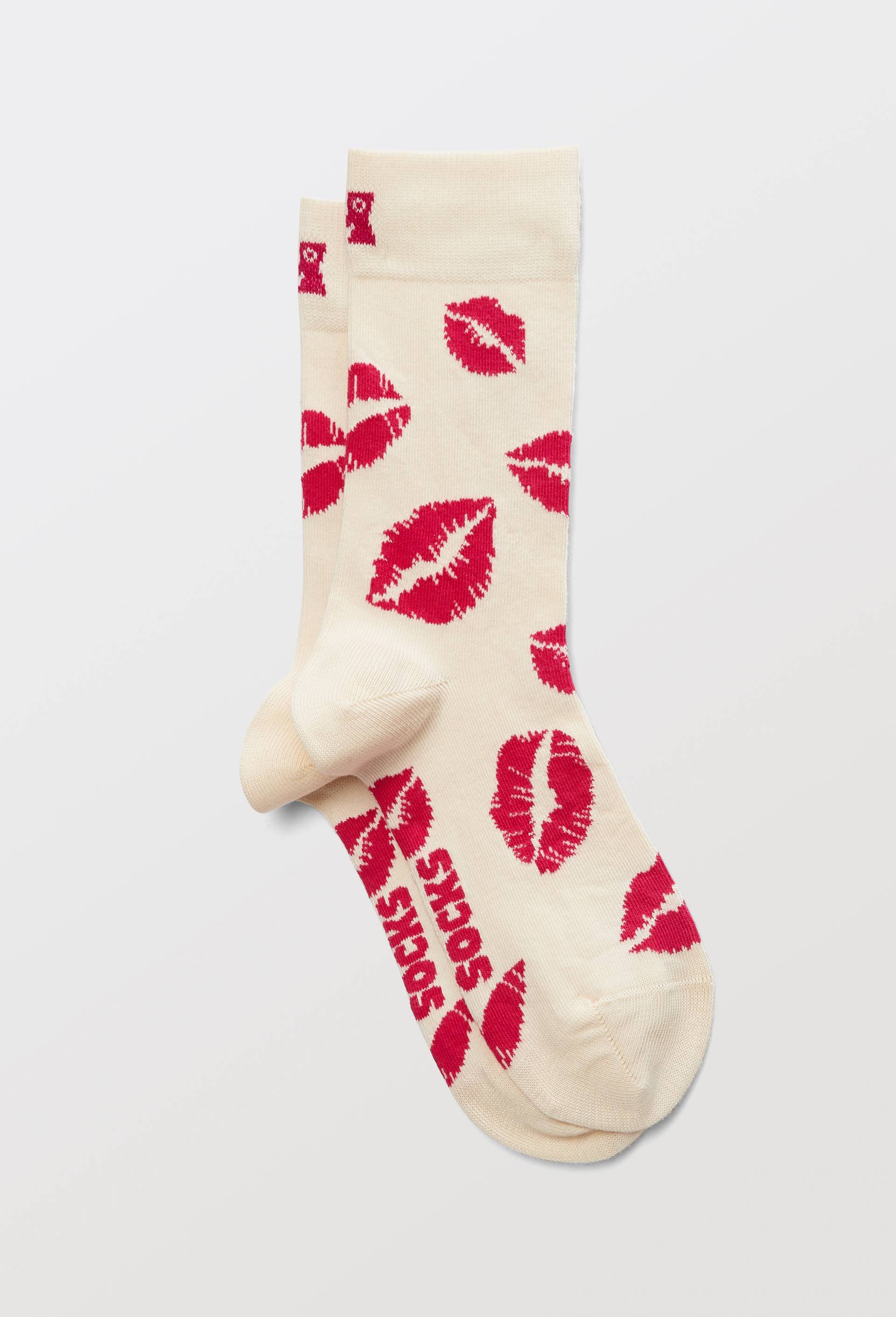 Paire de chaussettes en coton fantaisie Happy Socks, Ecru, large image number 0