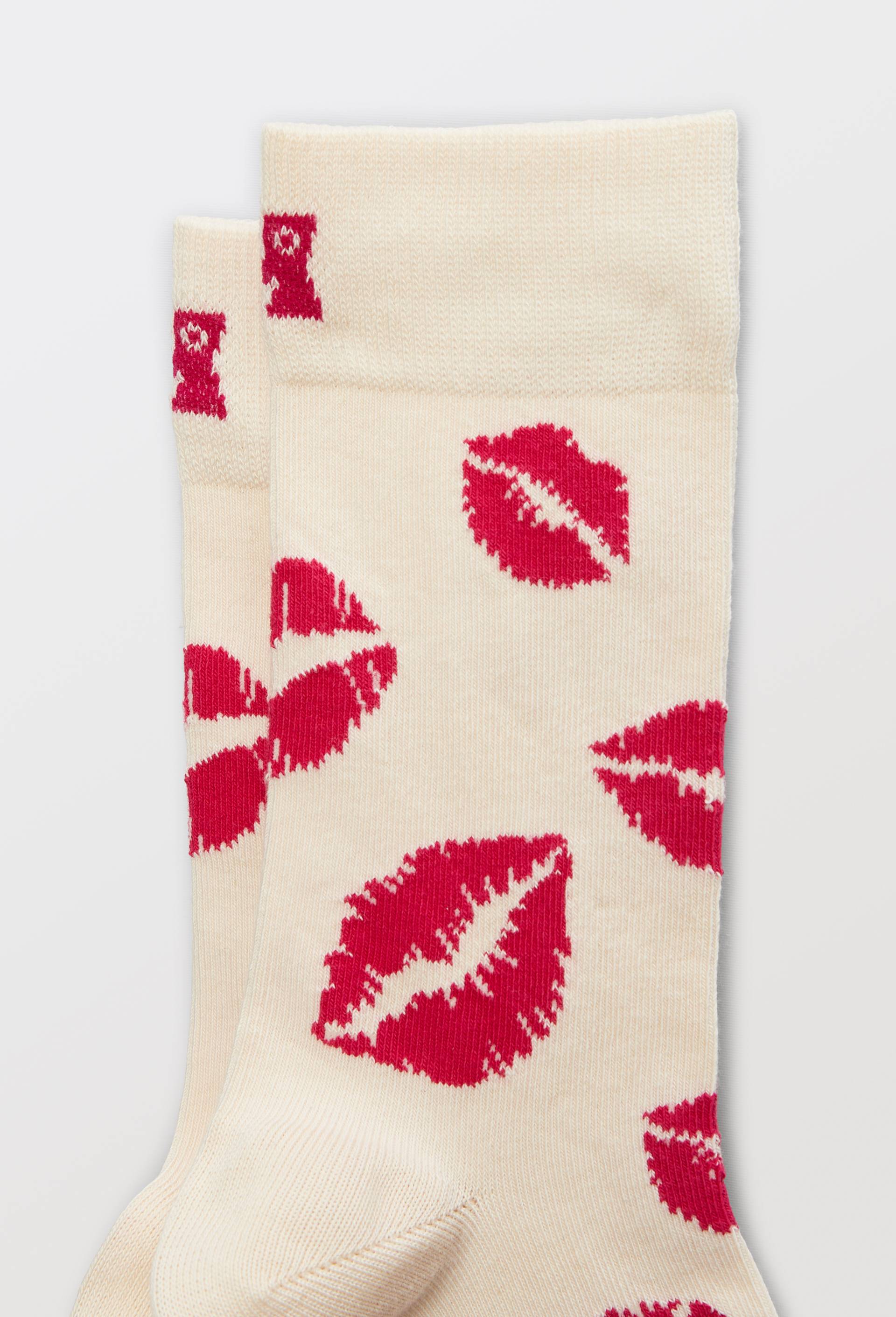 Paire de chaussettes en coton fantaisie Happy Socks, Ecru, large image number 1
