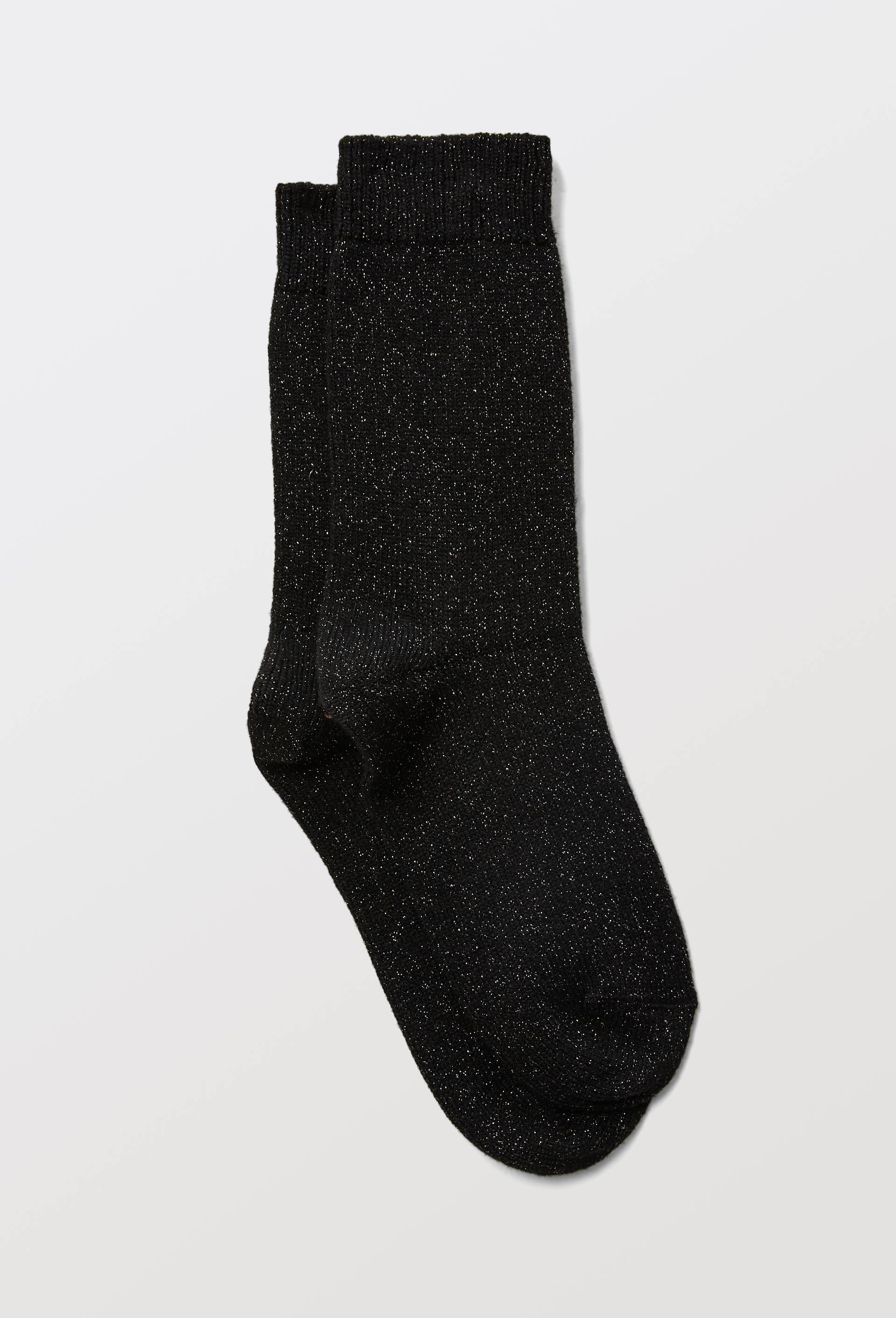Paire de chaussettes en lurex contenant du cachemire Le Bourget, Noir, large image number 1