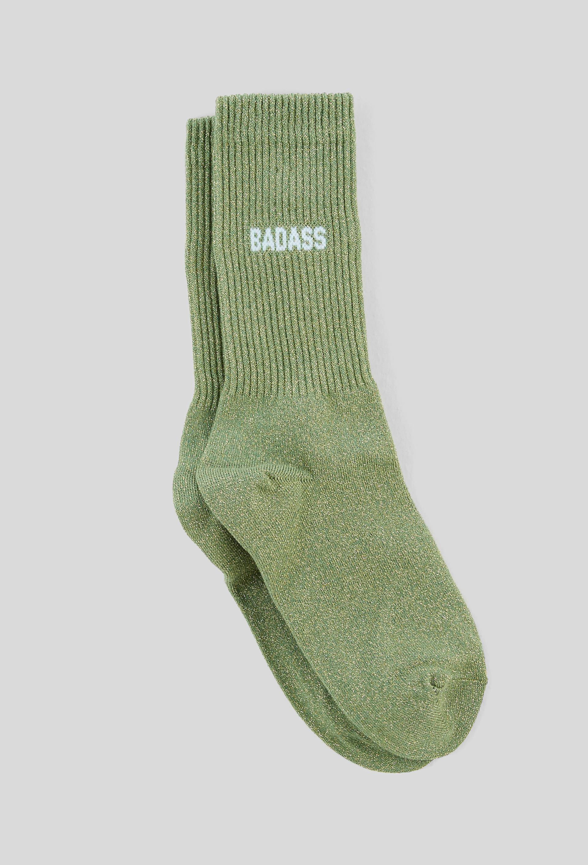 Paire de chaussettes &agrave; message FELICIE AUSSI, Vert fonc&eacute;, large image number 1.0