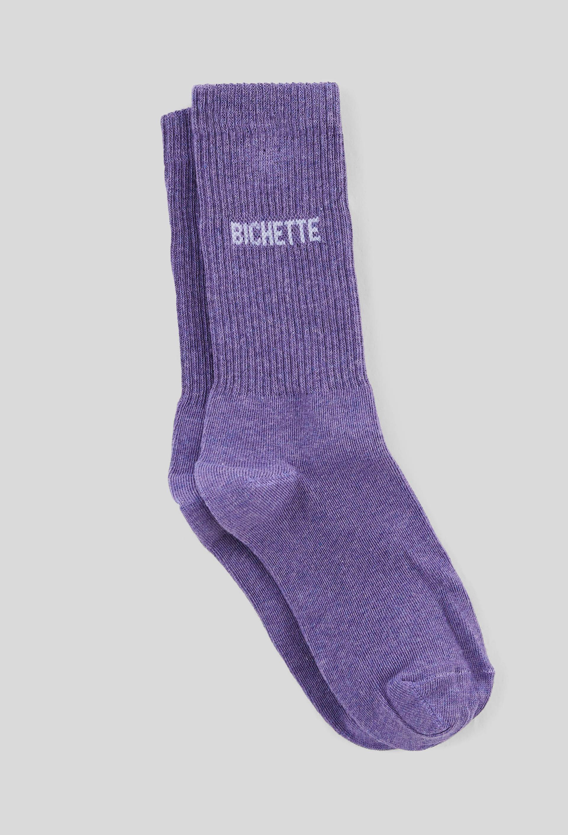 Paire de chaussettes &agrave; message FELICIE AUSSI, Violet, large image number 0