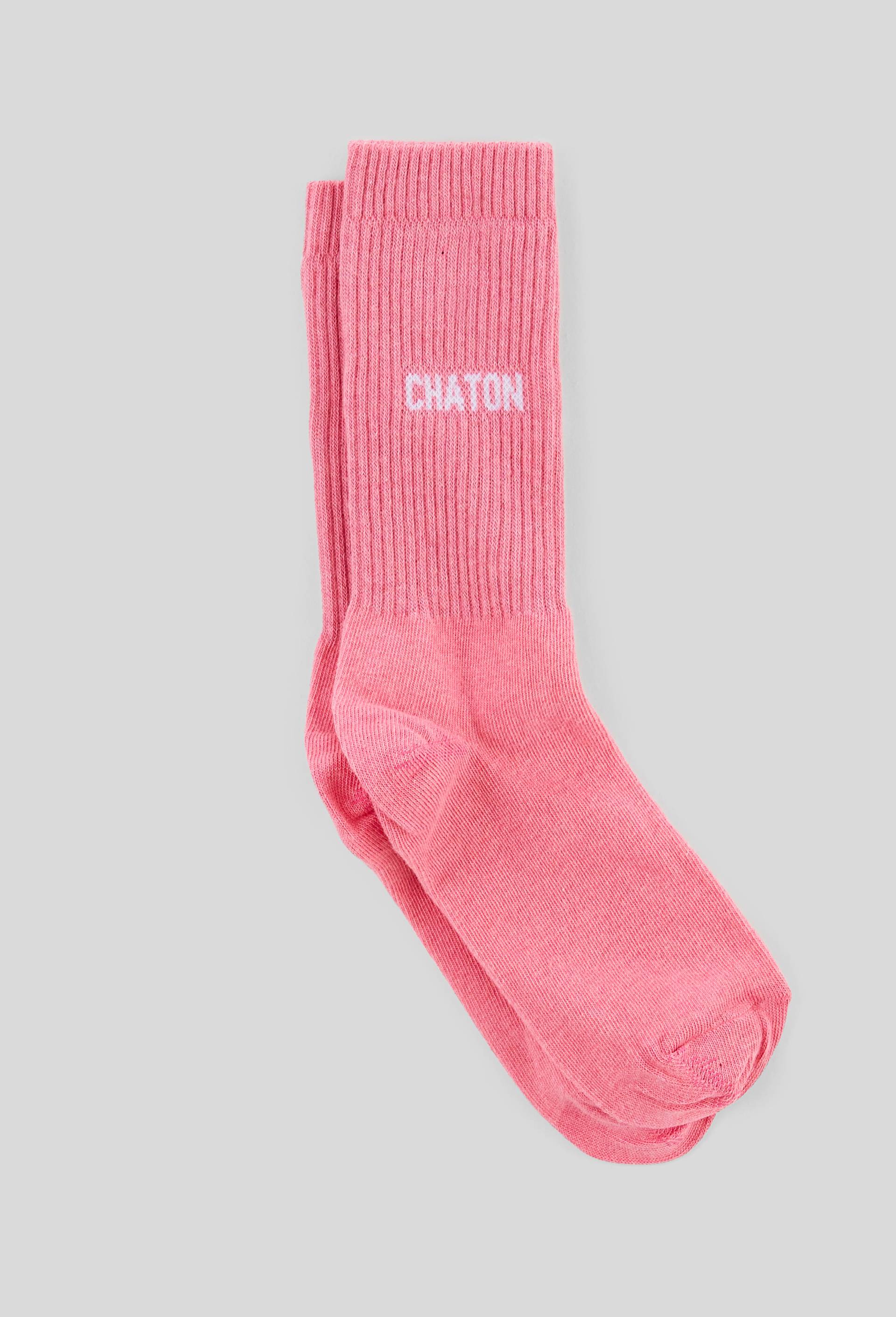 Paire de chaussettes &agrave; messages FELICIE AUSSI, Rose, large image number 0