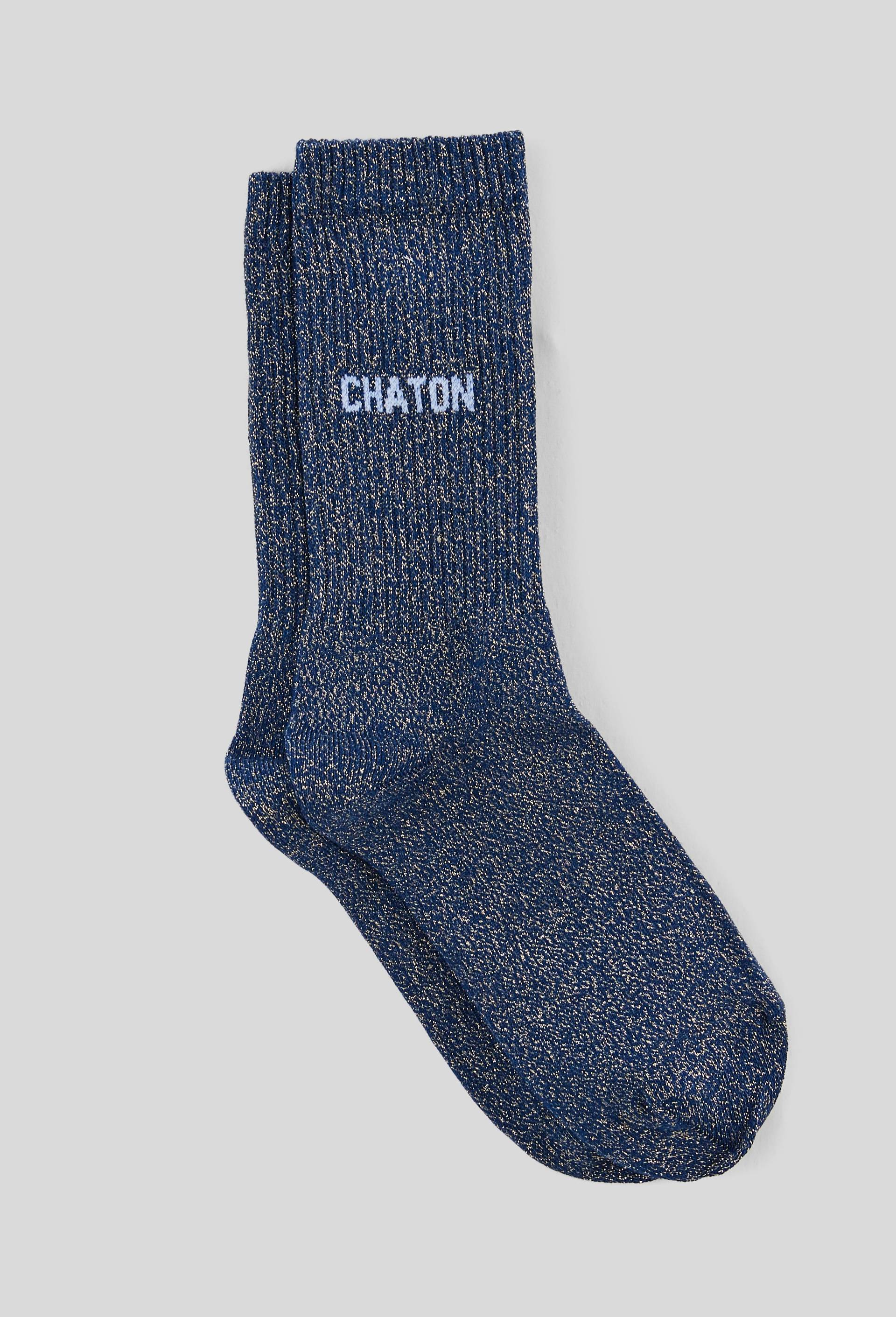 Paire de chaussettes &agrave; messages FELICIE AUSSI, Bleu fonc&eacute;, swatch image