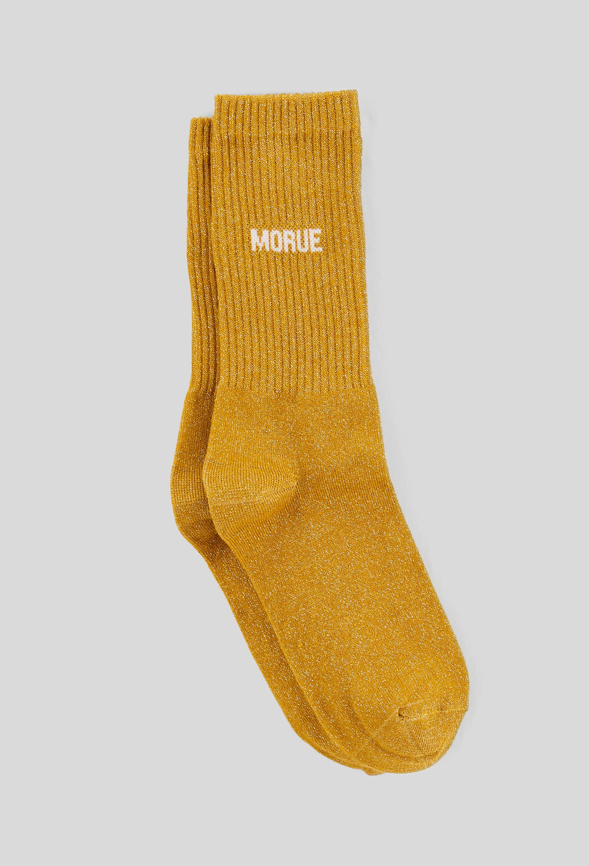 Paire de chaussettes &agrave; message FELICIE AUSSI, Jaune, large image number 1