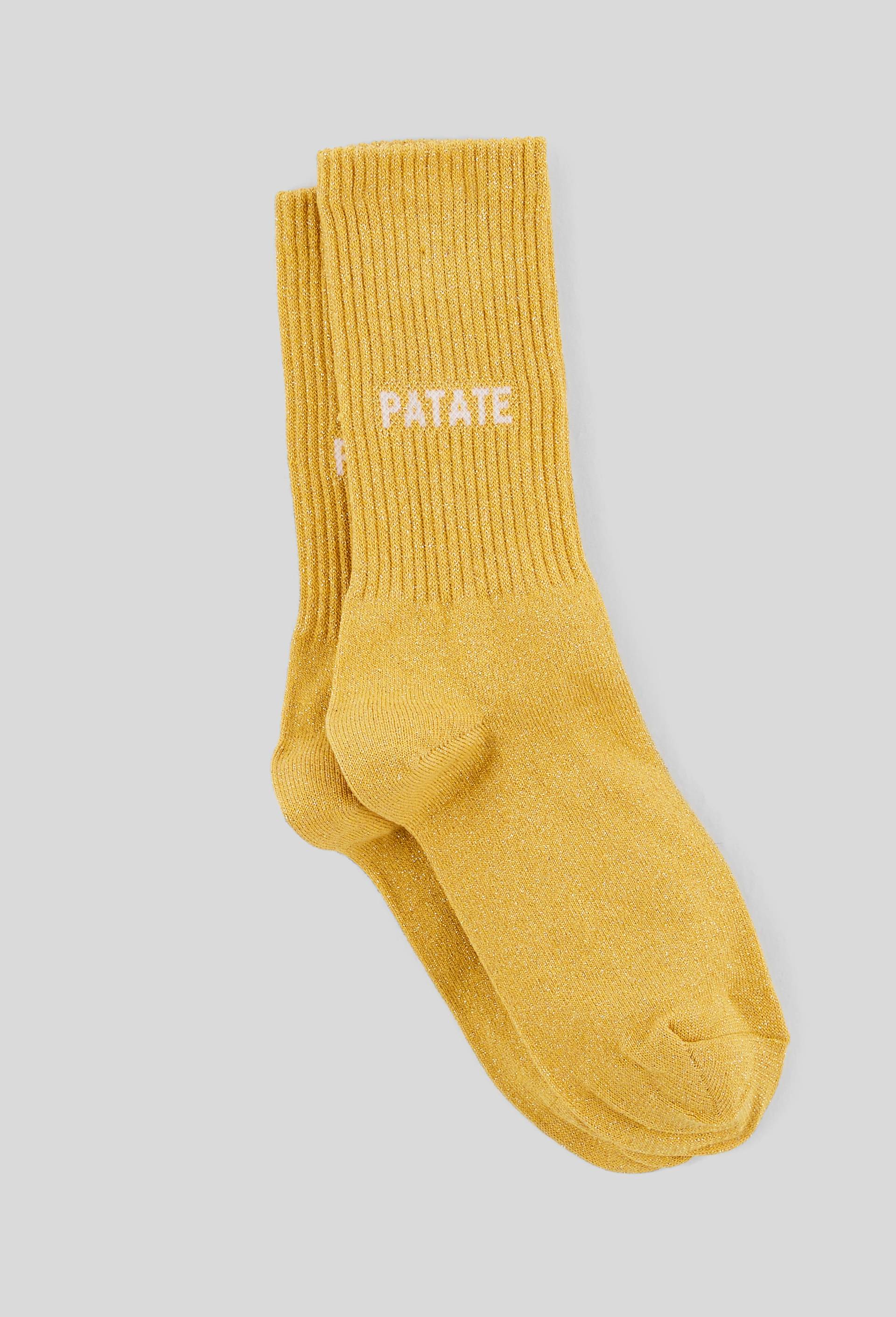 Paire de chaussettes &agrave; message FELICIE AUSSI, Jaune, large image number 0