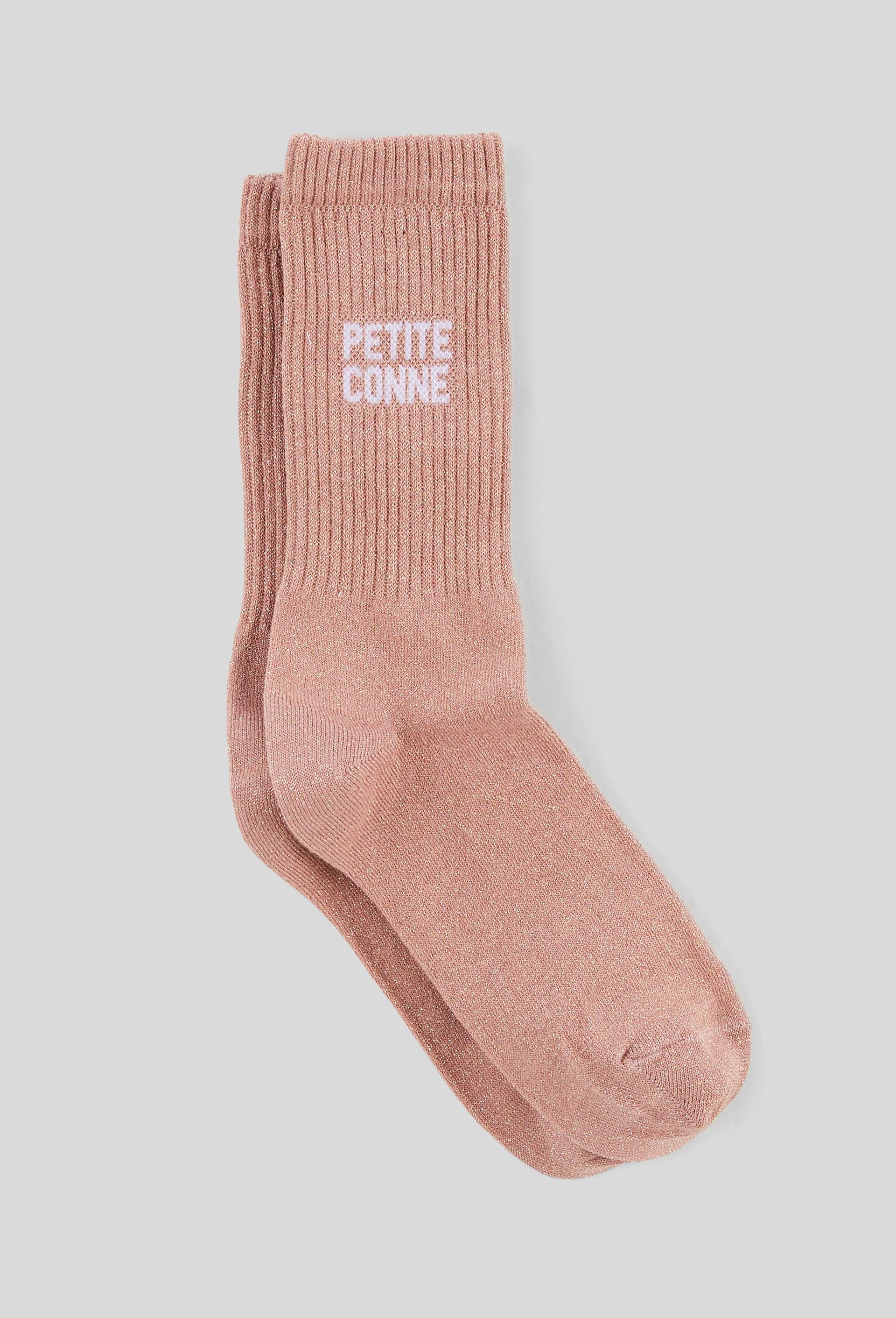 Paire de chaussette &agrave; message FELICIE AUSSI, Rose, large image number 1.0