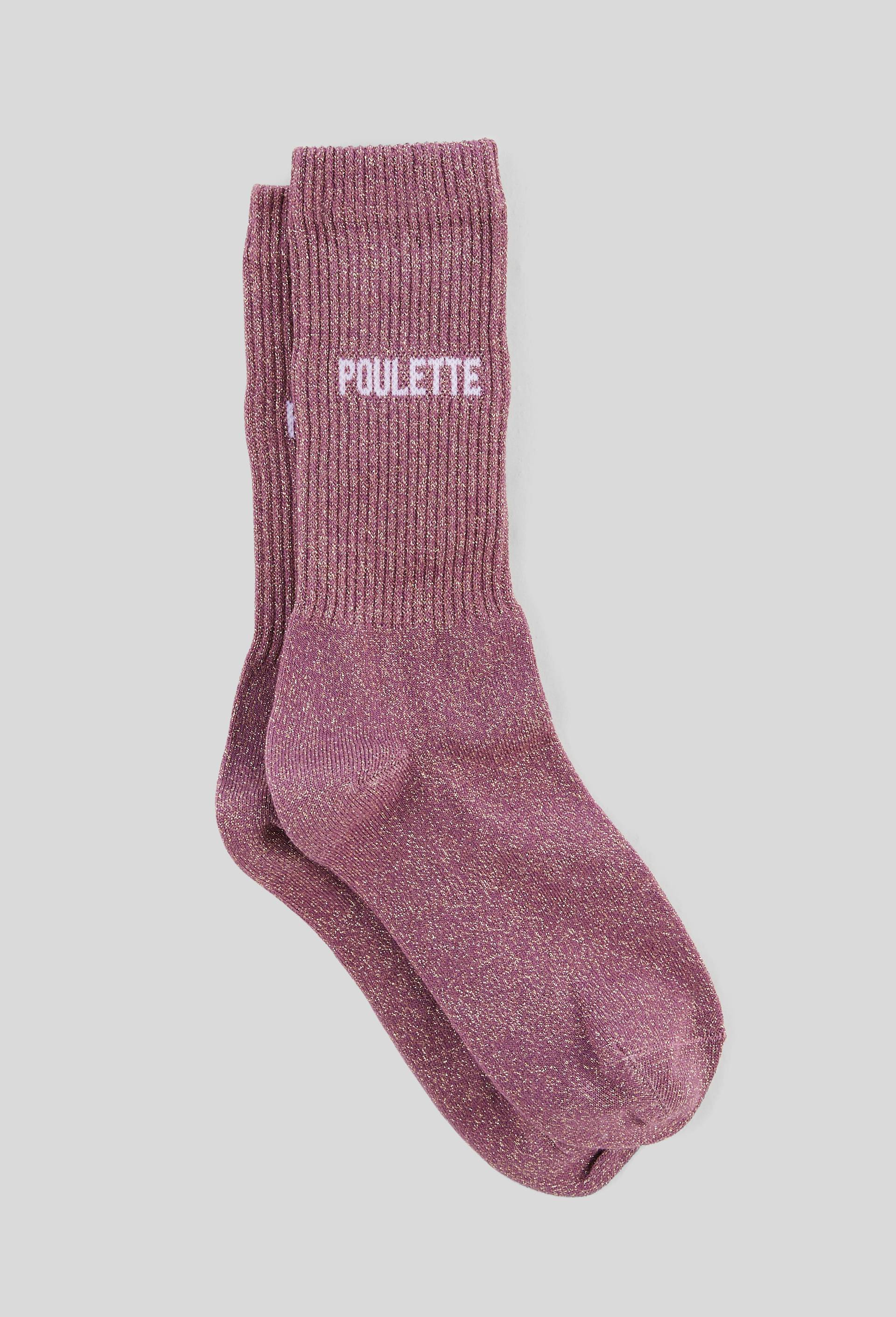 Paire de chaussettes &agrave; message FELICIE AUSSI, Rose fonc&eacute;, large image number 1