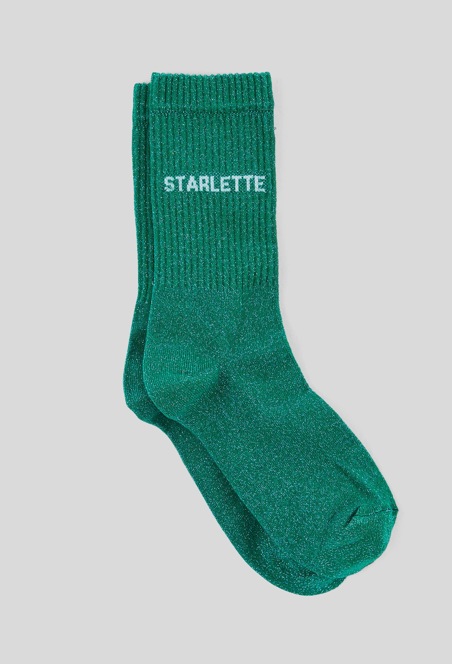 Paire de chaussettes &agrave; message FELICIE AUSSI, Vert, large image number 1.0