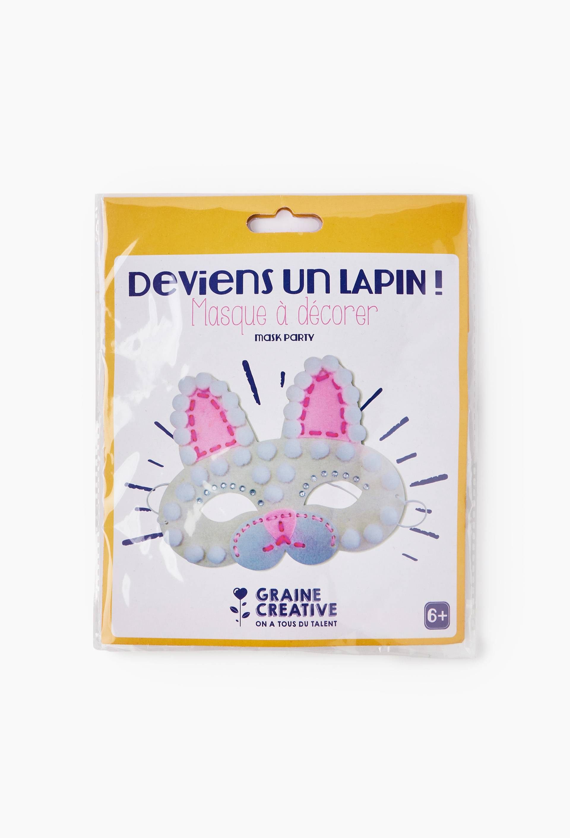 Kit masque lapin en feutrine, , large image number 0