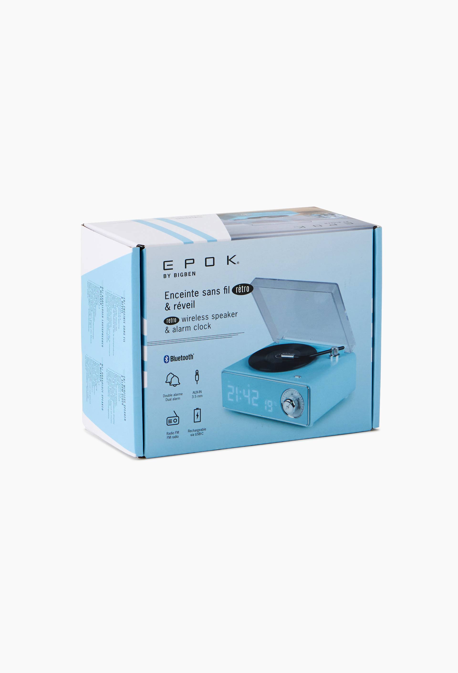 Enceinte Bluetooth r&eacute;tro et r&eacute;veil, , large image number 2.0