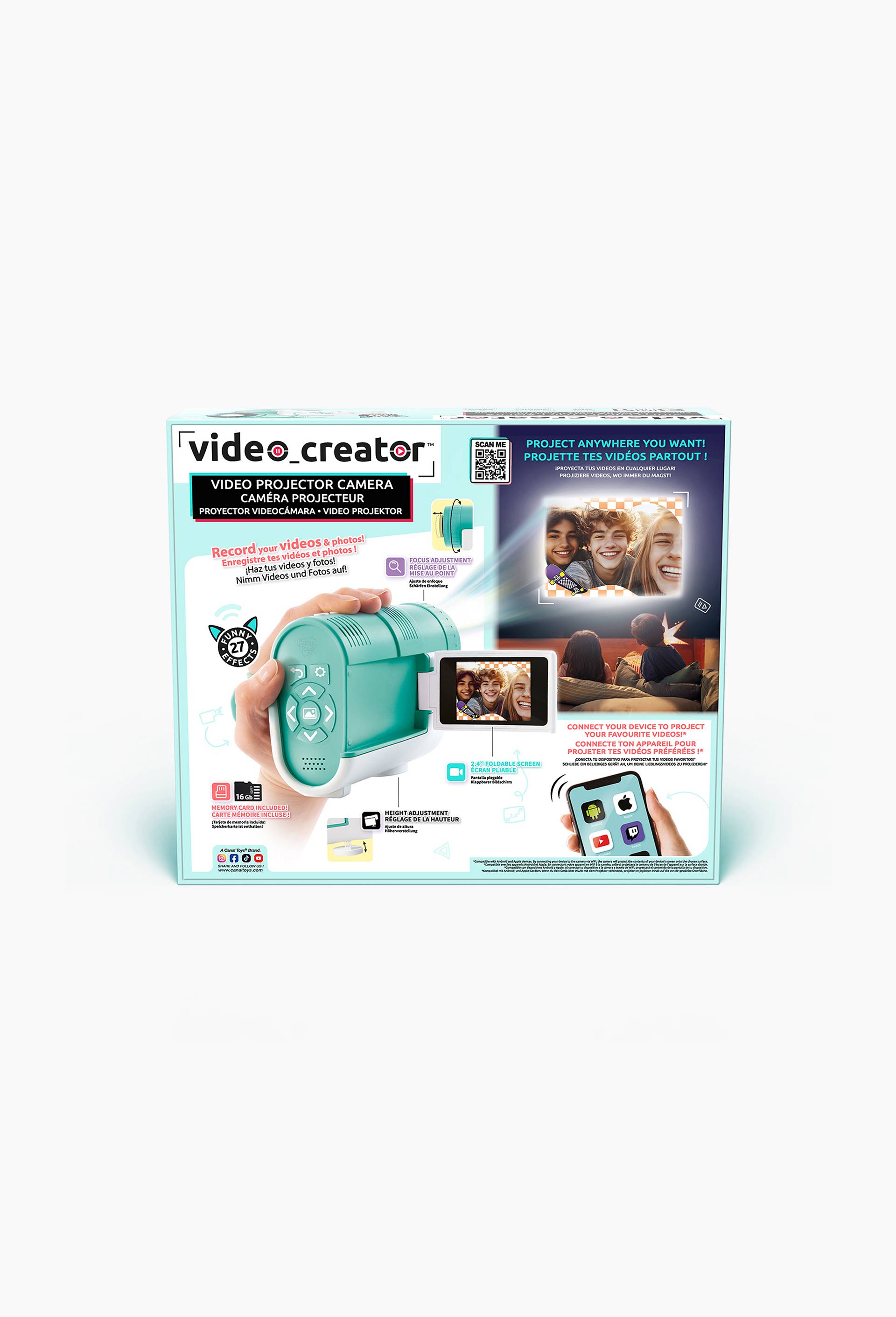 Canal Toys – Photo Creator – Appareil Photo Et Vidéo Numérique Mini Cam' – Pro - Avec Porte-clé Et Carte SD 1Go Incluse – CLK 062, Jaune