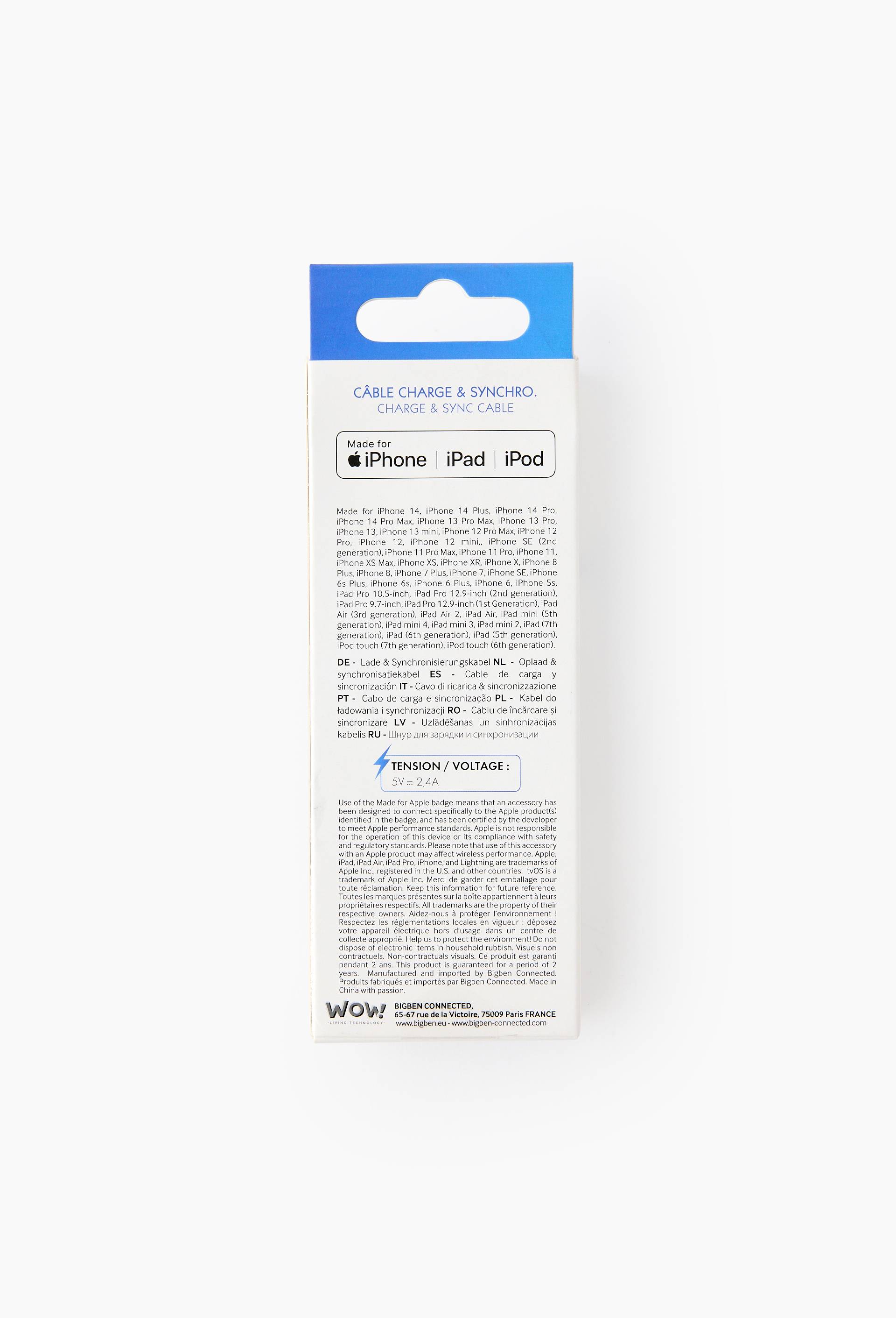 C&acirc;ble usb vers lightning, 1m, , large image number 1