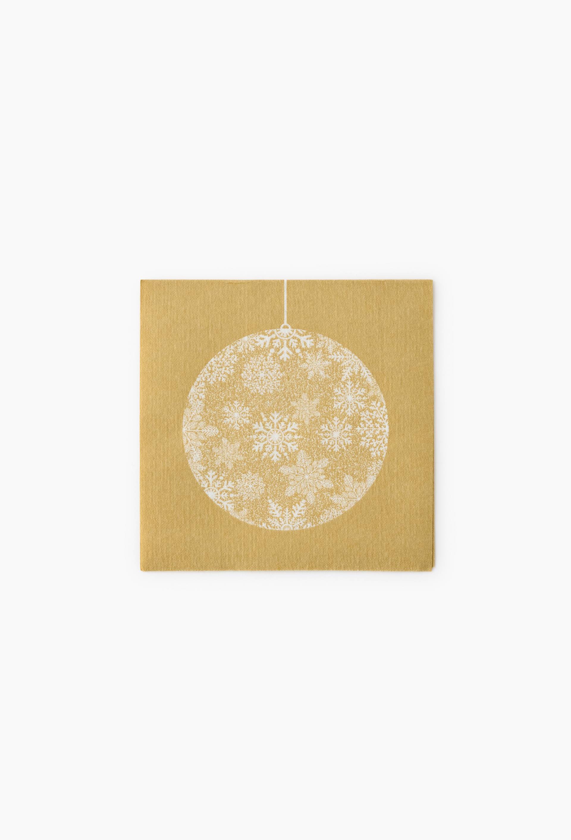 20 serviettes 25X25cm,  boule de No&euml;l, , large image number 0.0