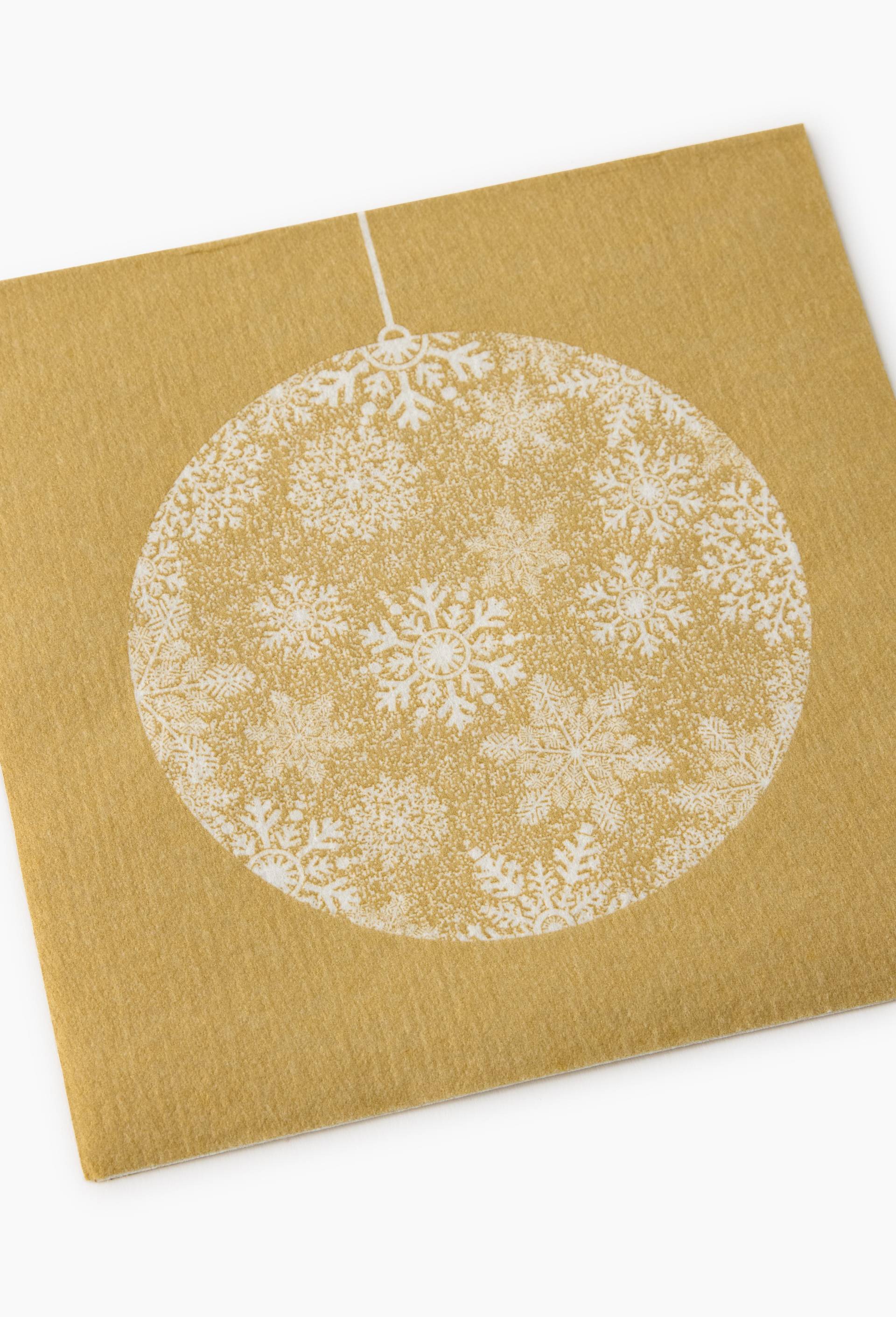 20 serviettes 25X25cm,  boule de No&euml;l, , large image number 1.0