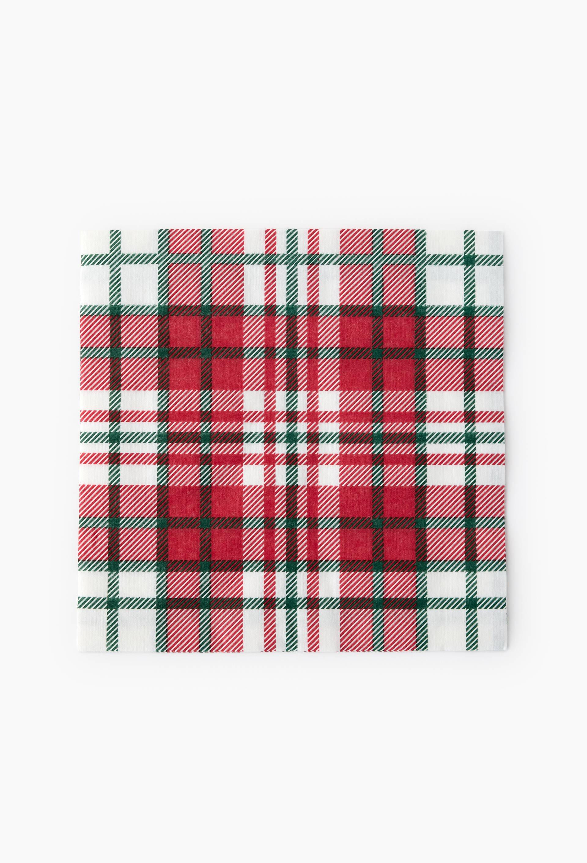 20 serviettes 40x40 imprim&eacute; tartan, , large image number 0