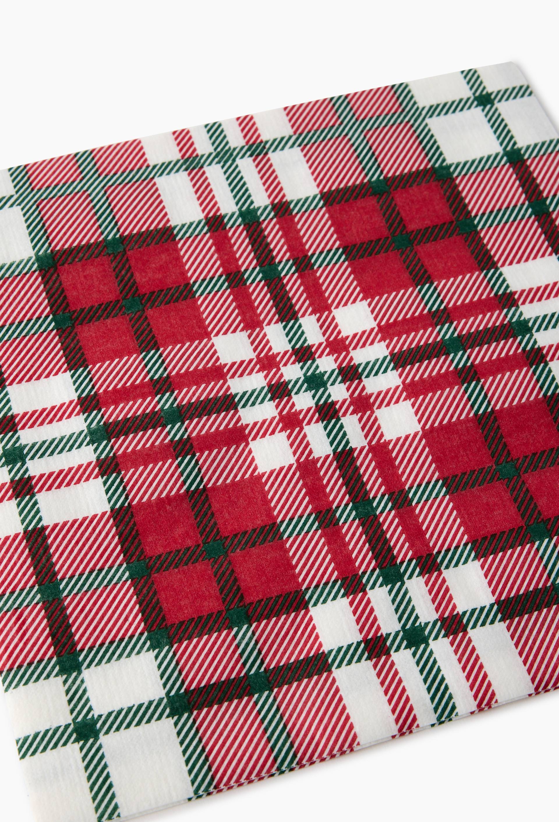 20 serviettes 40x40 imprim&eacute; tartan, , large image number 1.0