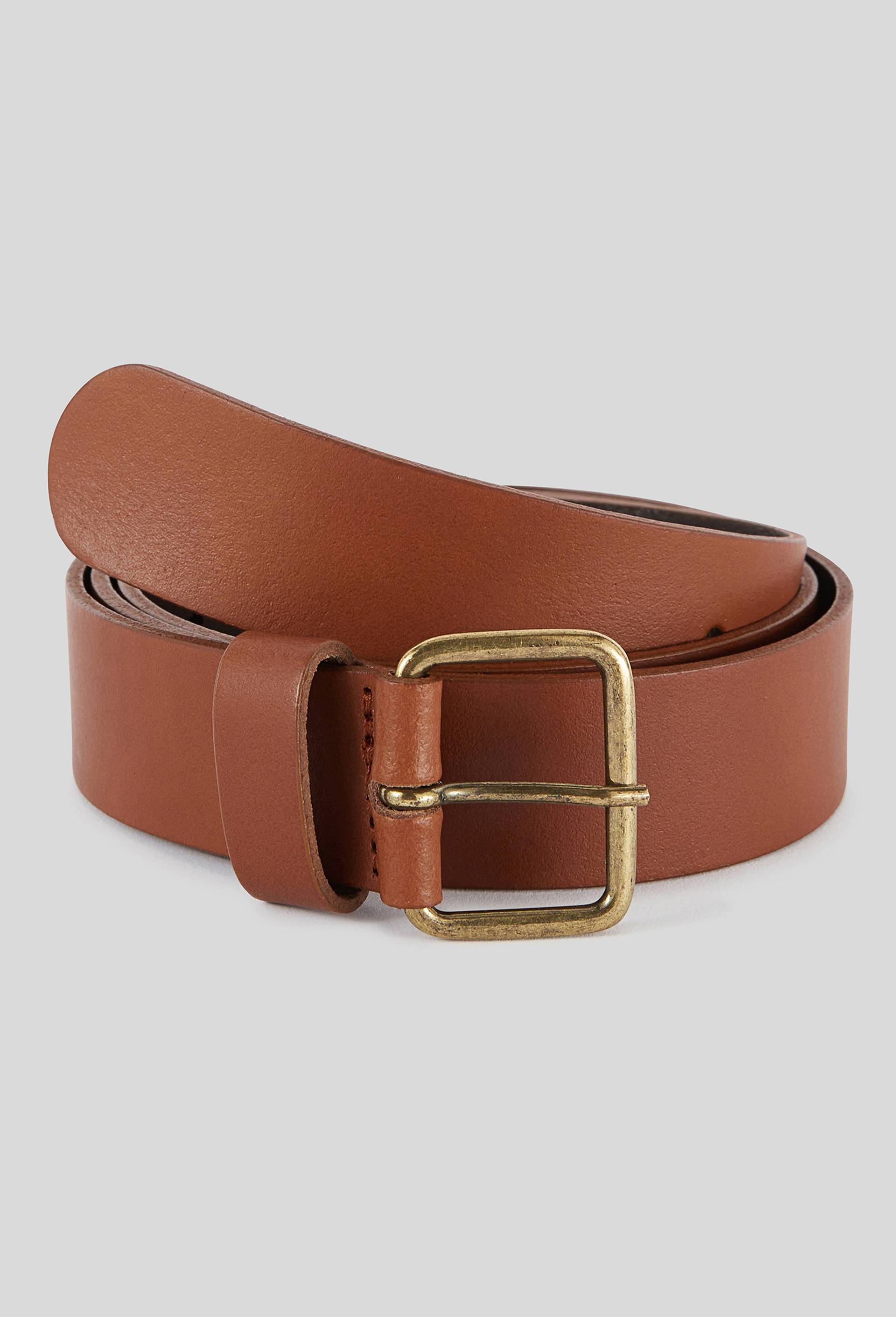 Ceinture classique 3 cm en cuir, Brun clair, large image number 0