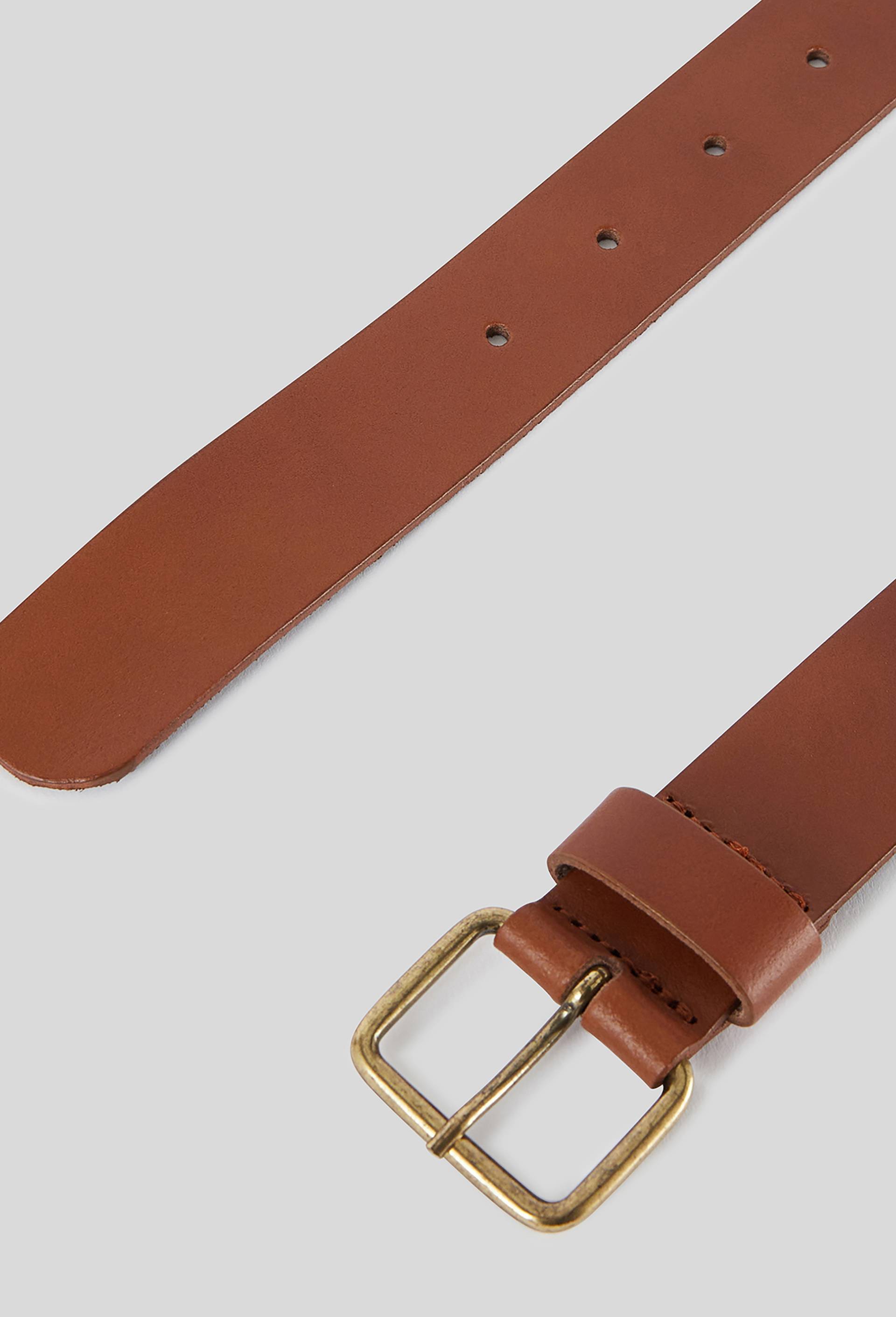 Ceinture classique 3 cm en cuir, Brun clair, large image number 1