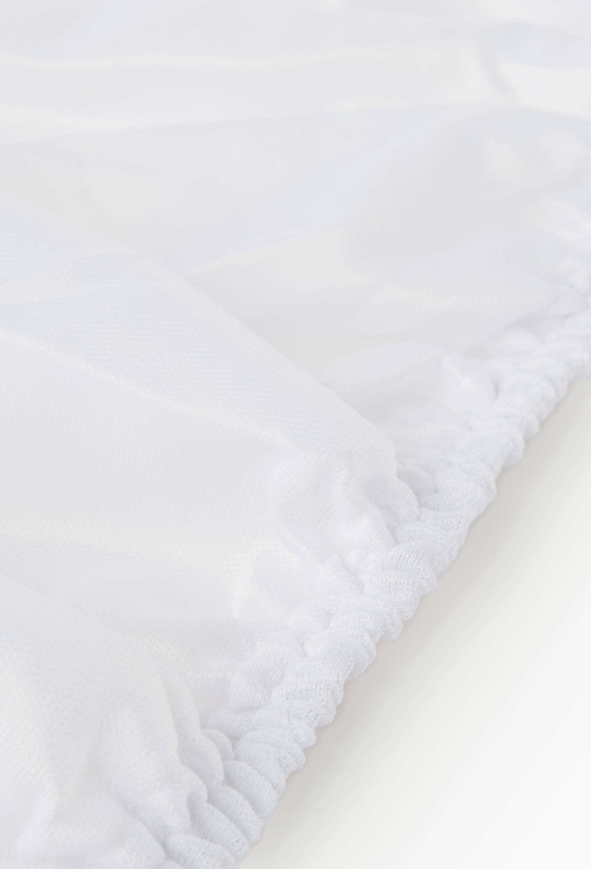 Protection matelas, 140x190 cm, 100% polyester, Blanc, large image number 1.0