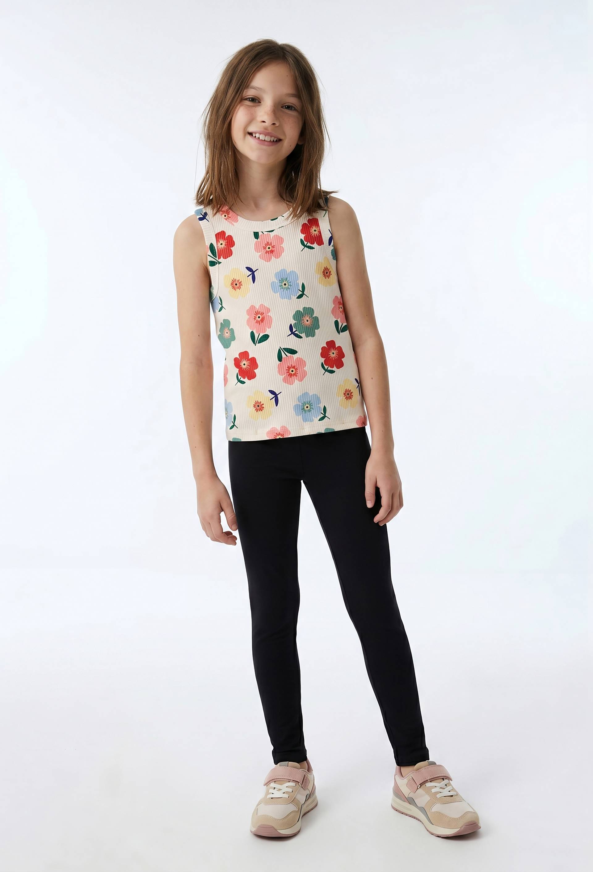 Legging uni contenant du coton BIO GOTS, Noir, swatch image