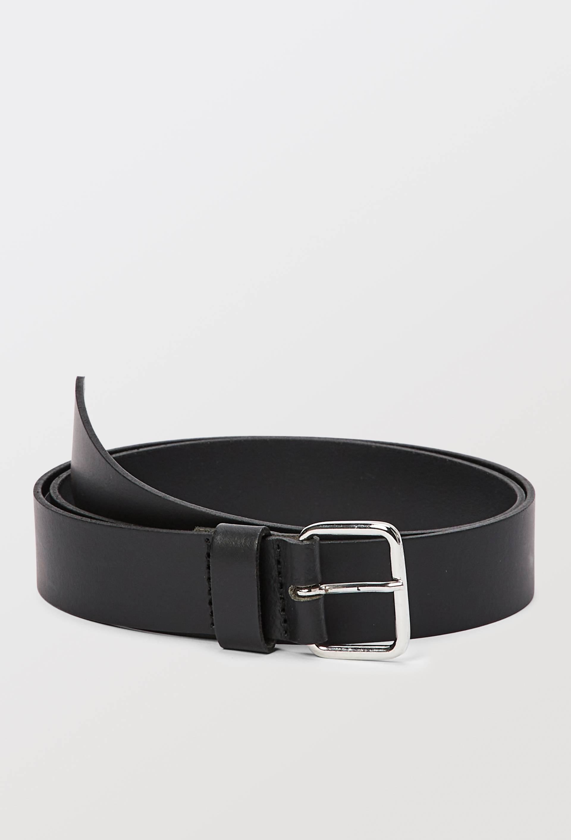 Ceinture classique 3 cm en cuir, Noir, large image number 0