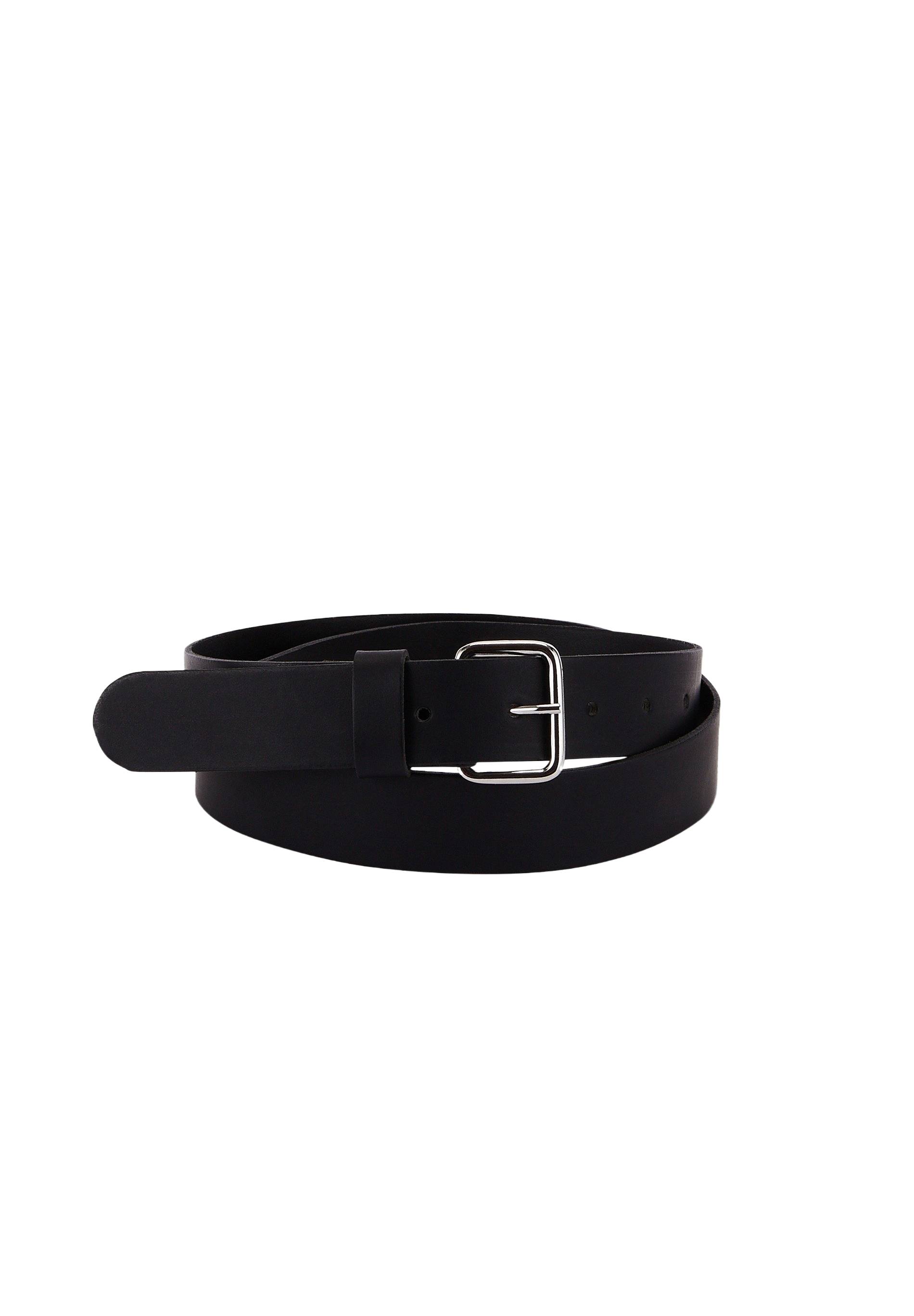Ceinture classique 3 cm en cuir, Noir, large image number 2.0