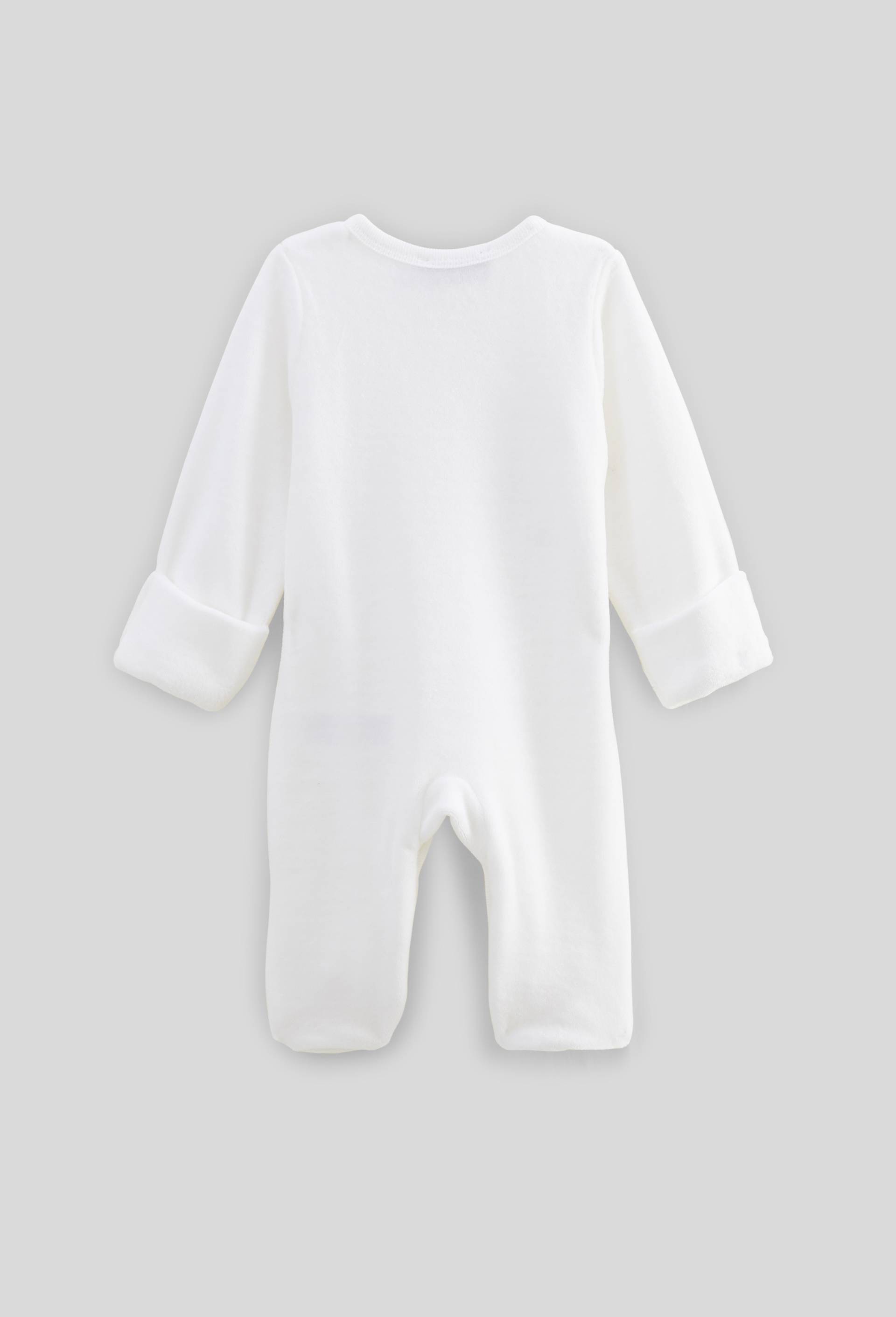 Dors bien en velours en coton BIO GOTS, Blanc, large image number 1