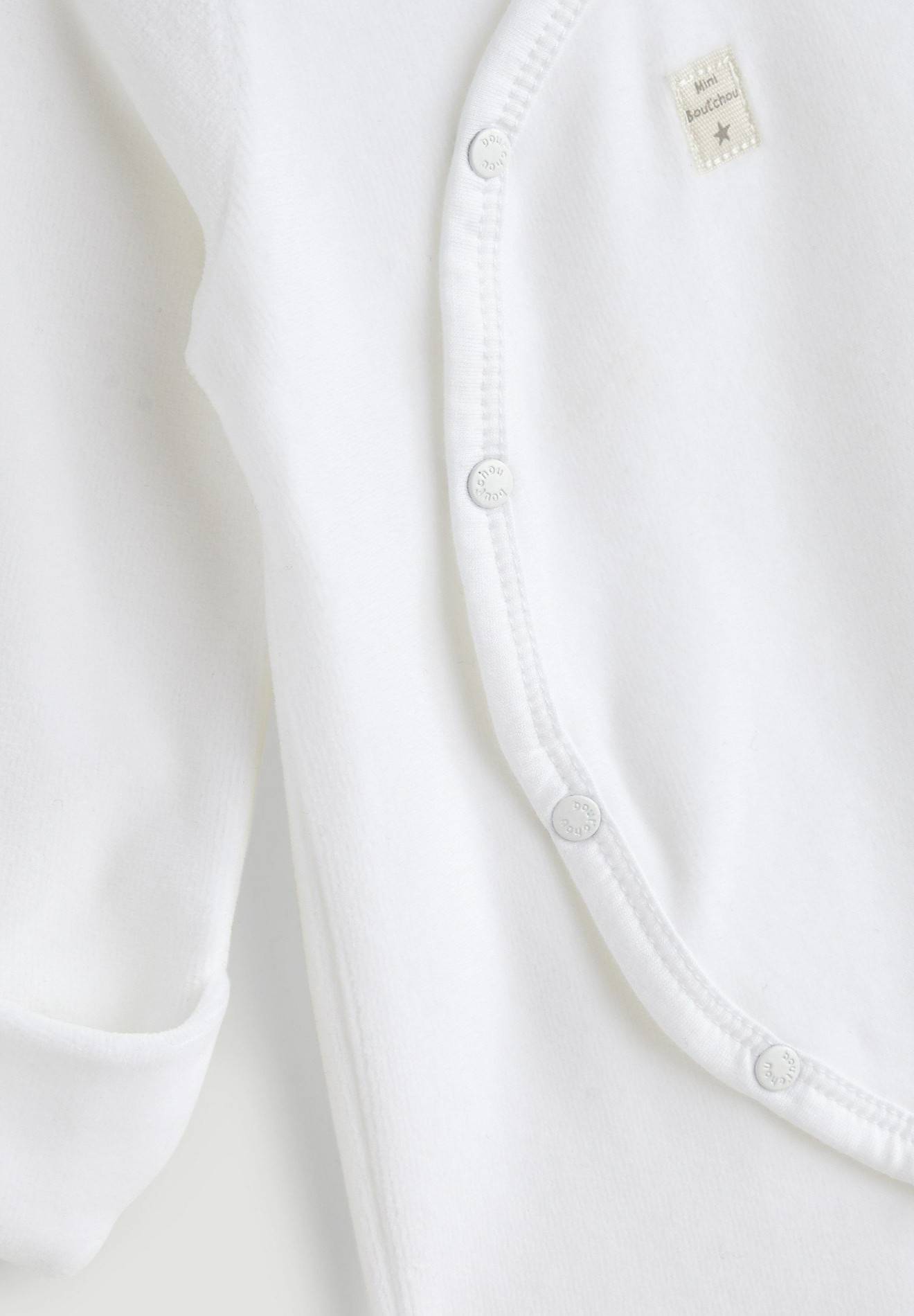 Dors bien en velours en coton BIO GOTS, Blanc, large image number 5