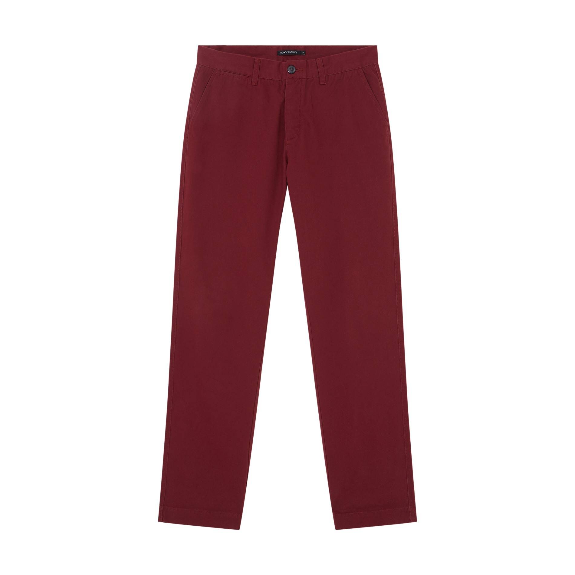 Pantalon chino coupe regular, Bordeaux, large image number 2.0
