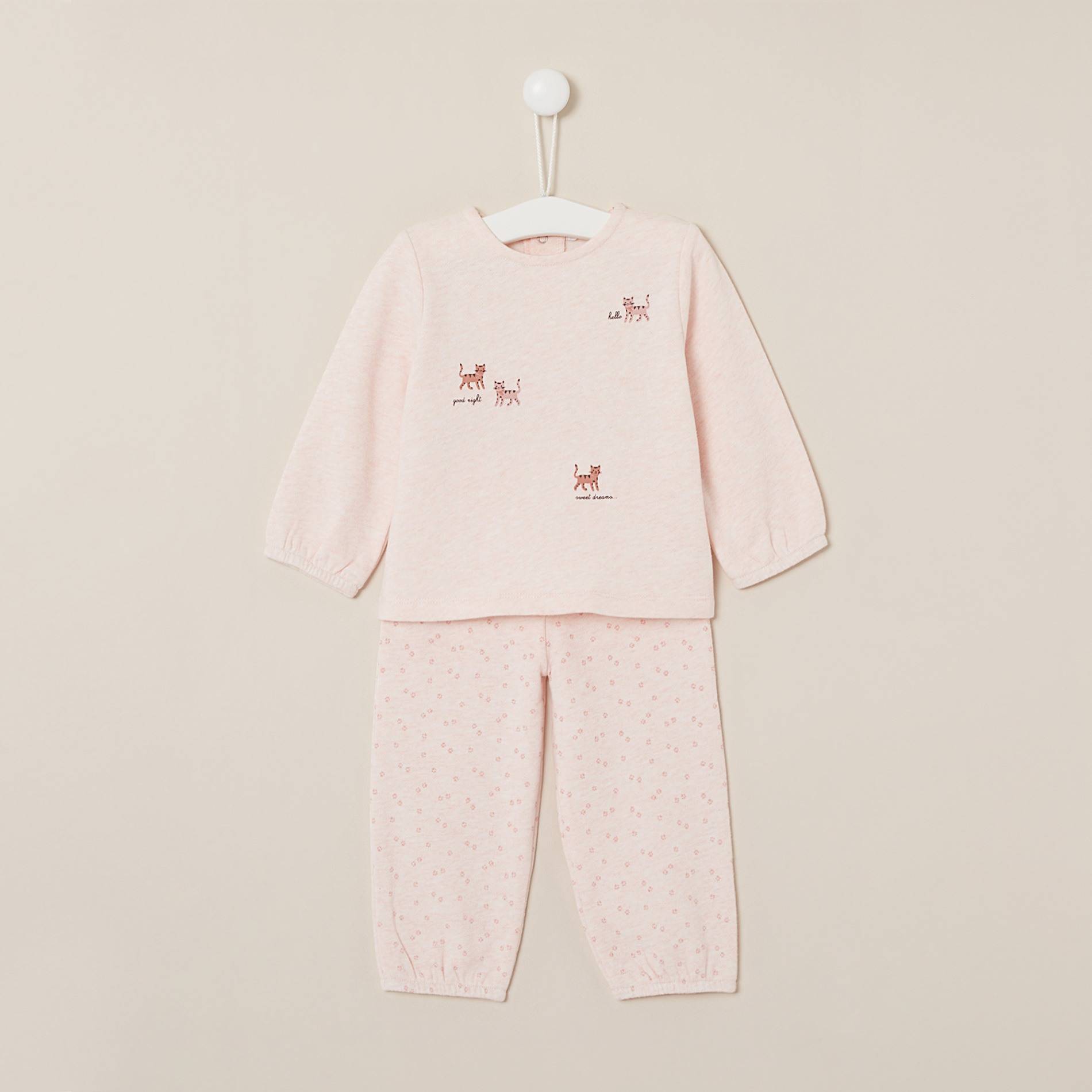 Pyjama imprimé, Rose pâle, large image number 0