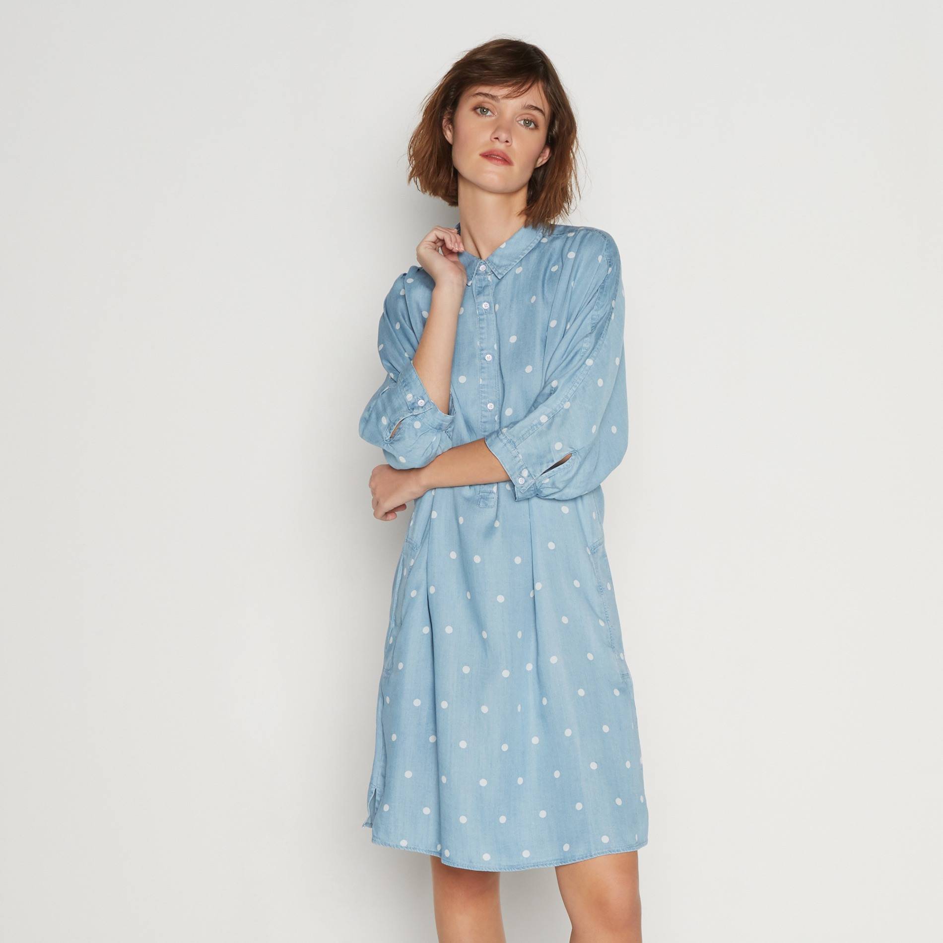 Robe à pois, Bleu pâle, large image number 0.0