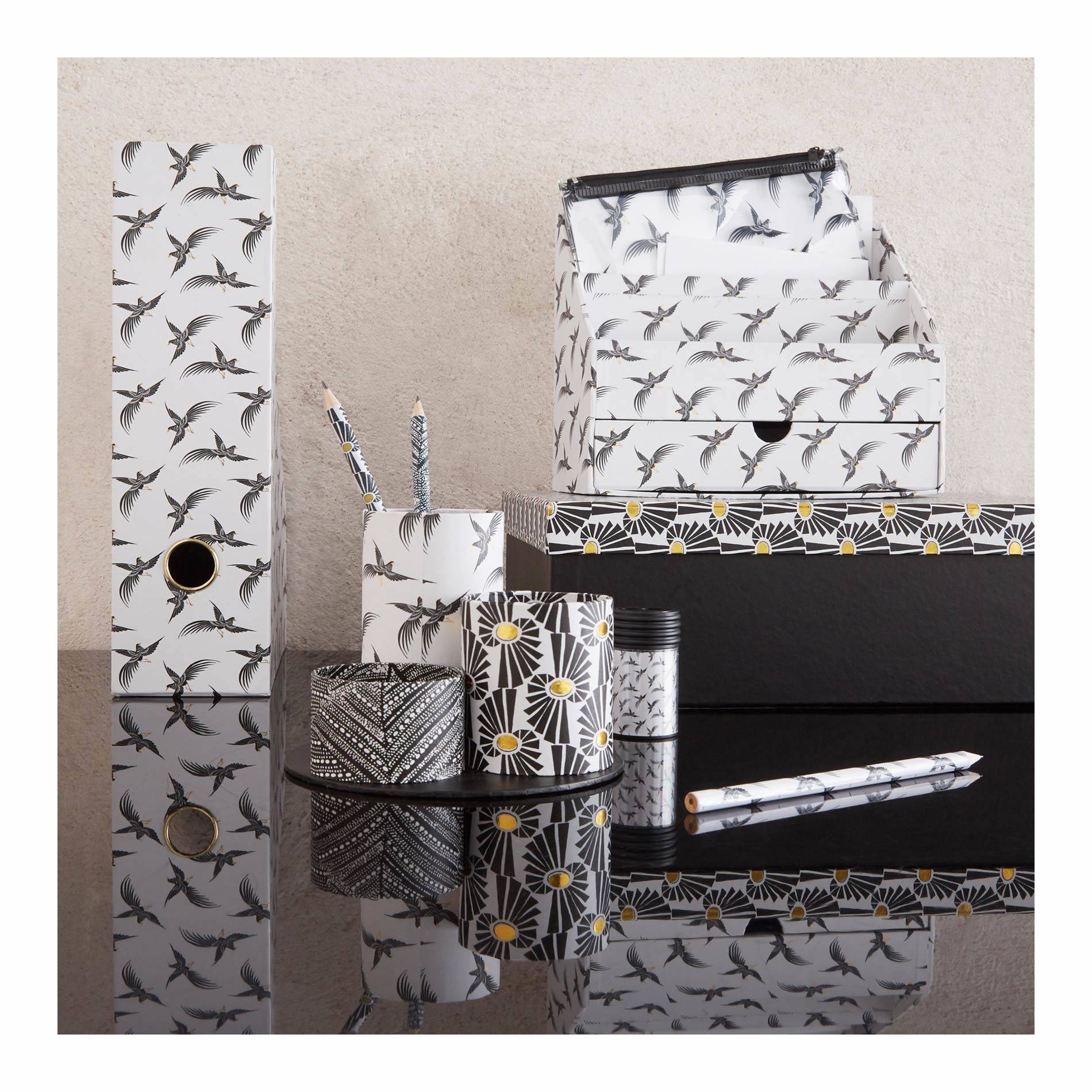 Porte magazines, merles, Blanc, large image number 0